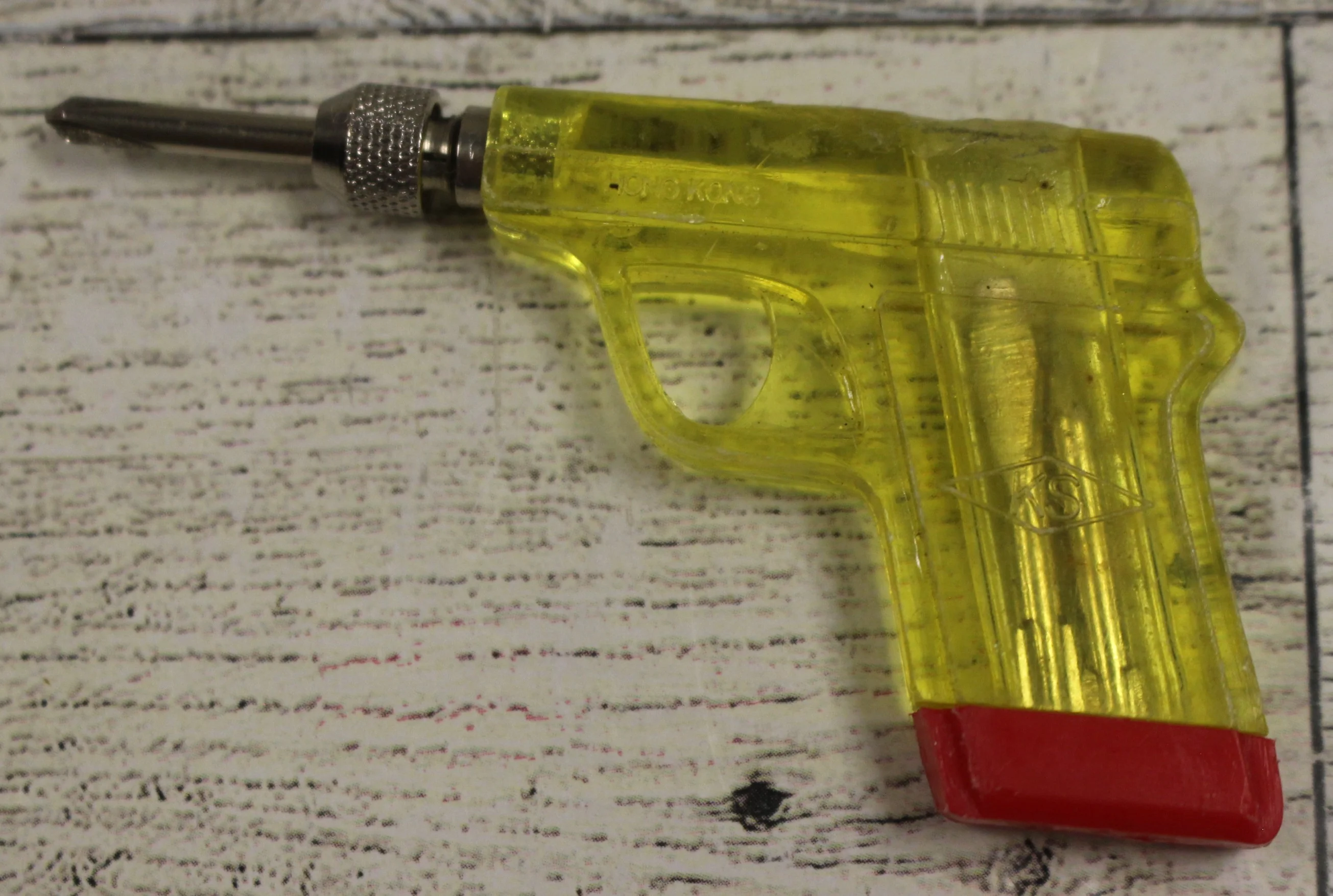 Vintage KS Pistol Gun Screwdriver Set - 3 pc Multi Tool - Yellow - Used - Image 3