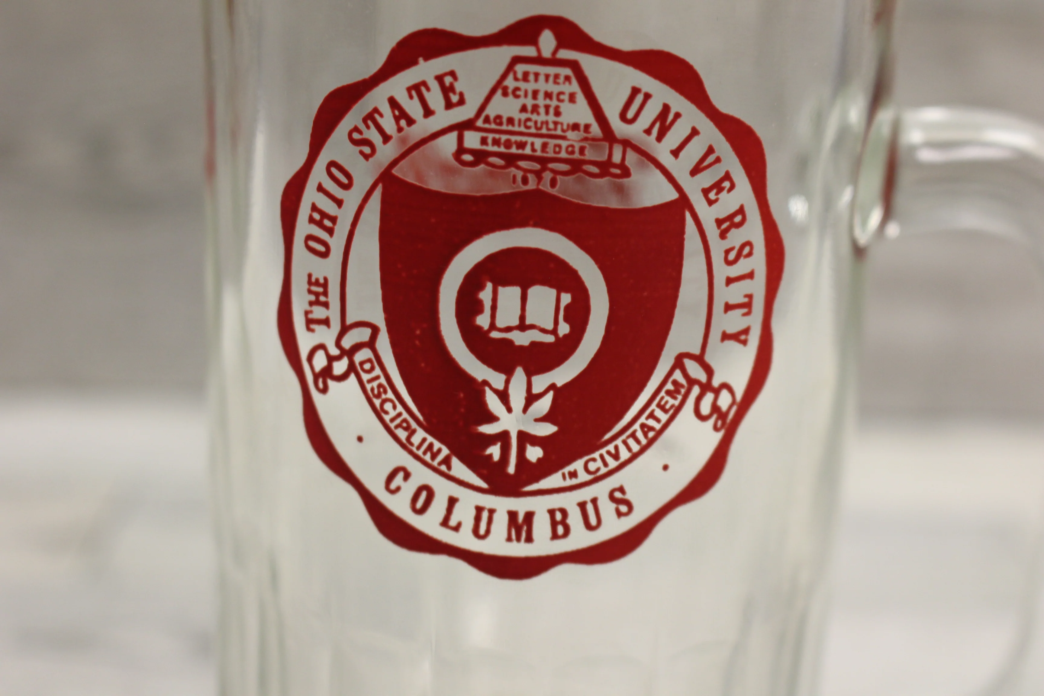Vintage Ohio State University Buckeyes "Friendly" Glass Mug - Used - Image 4