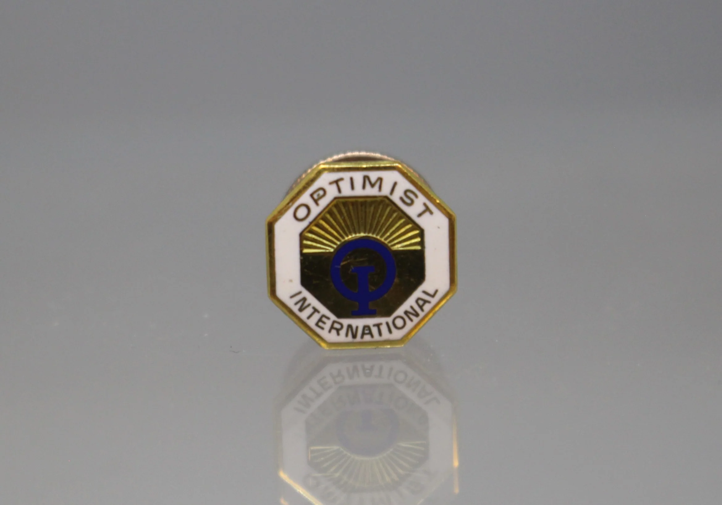 Vintage Optimist International Hat Tie Tack Lapel Pin - Screw On - Used