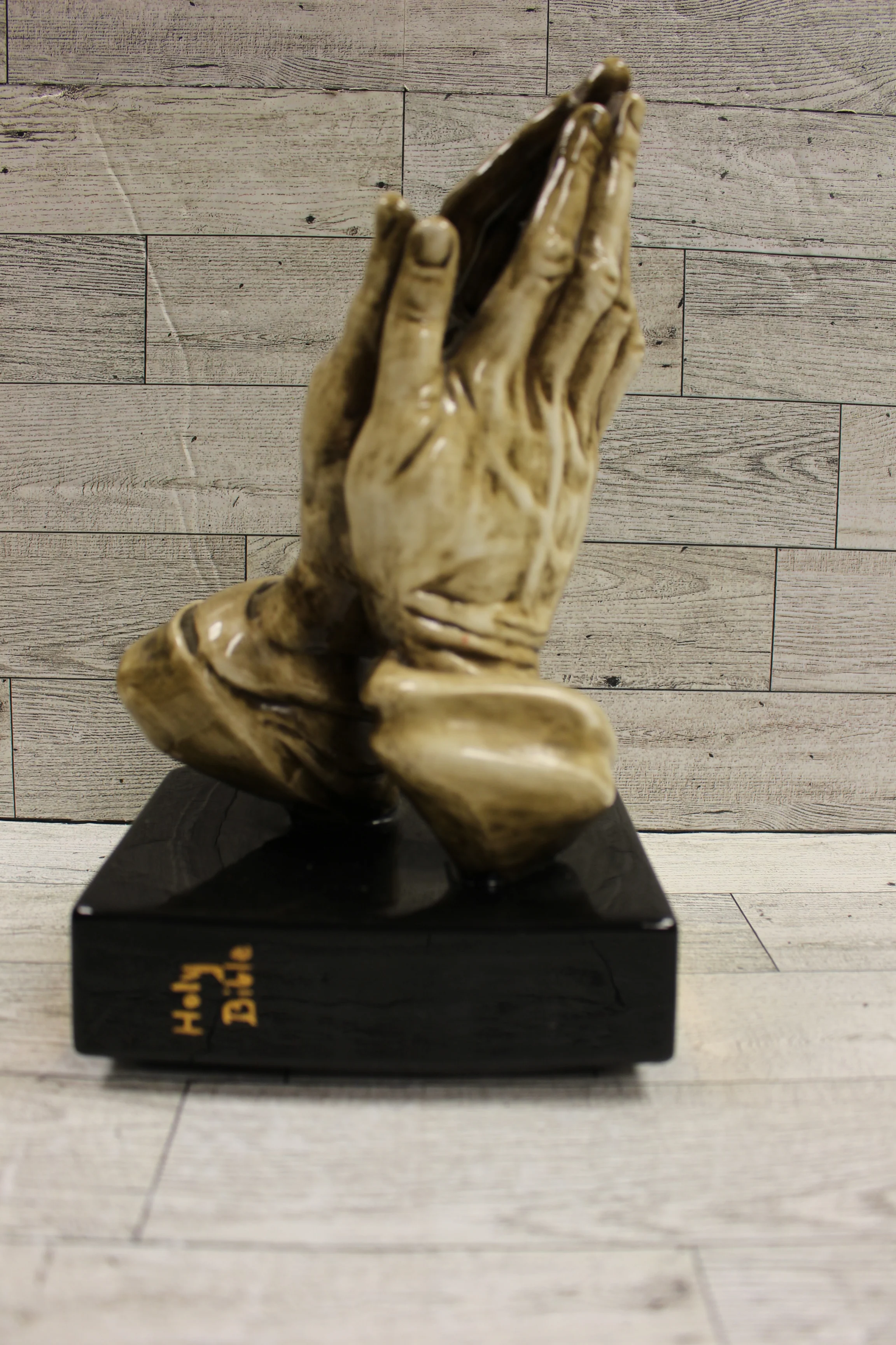 Vintage Praying Hands Statue - 9-3/4" tall - Used