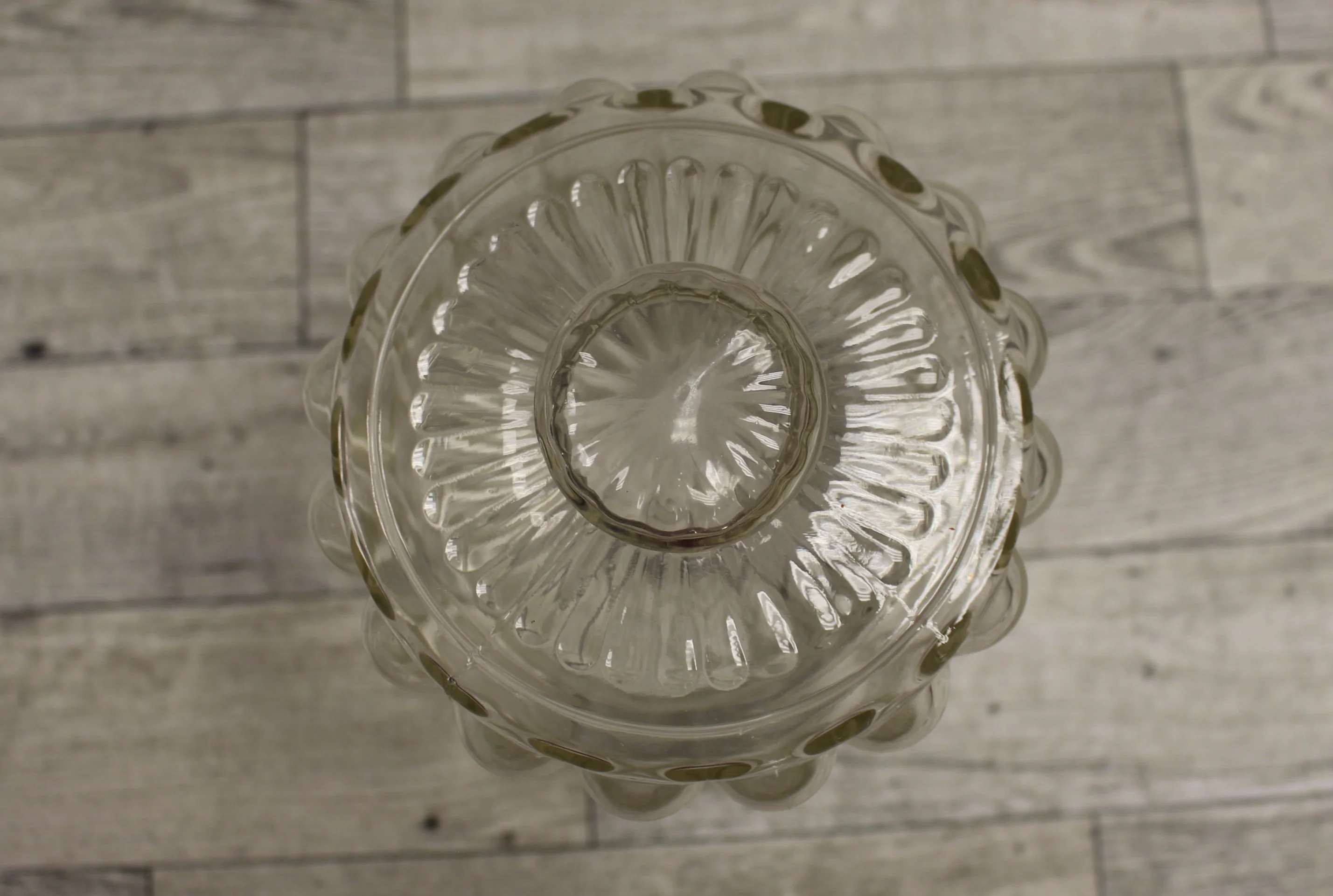 Vintage Ribbed Glass Porch Hallway Light Cover Globe - Clear - Used - Image 2