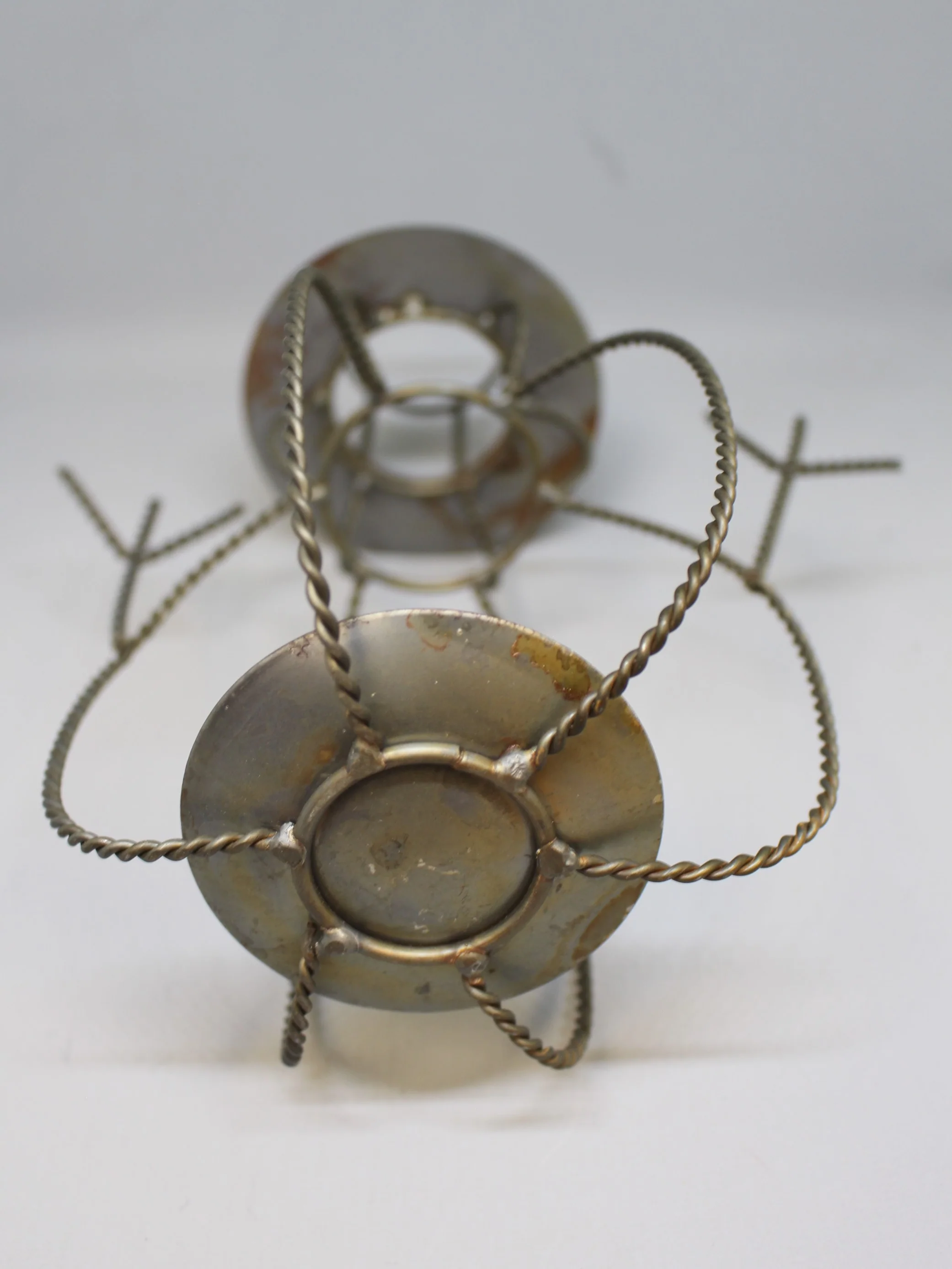 Vintage Round Snowman Taper Candle Holder - 9.5" Tall - Used - Image 4