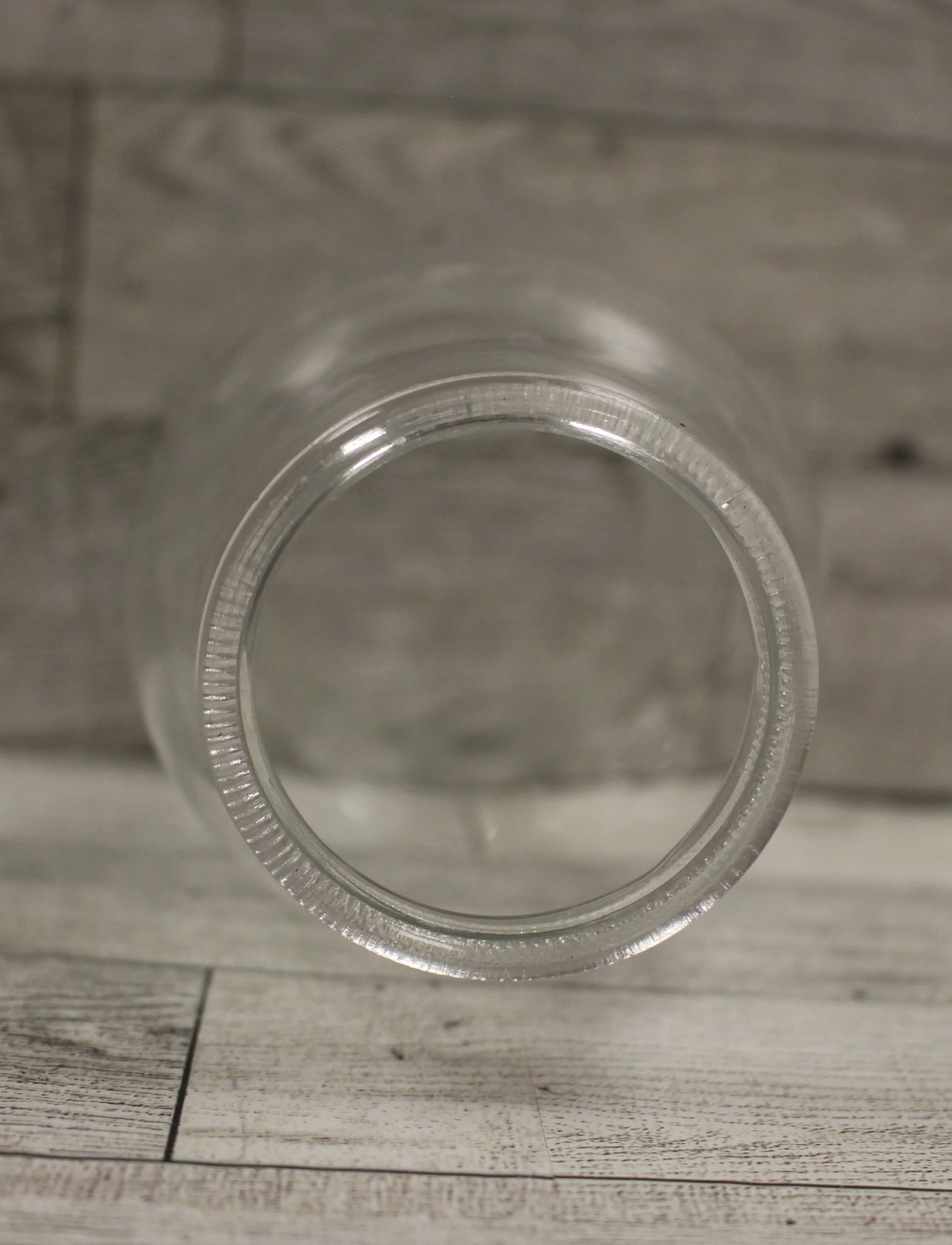 Vintage Ruffled Rim Glass Lamp Shade Globe - 6" with 2.25" Base - Clear - Used - Image 2