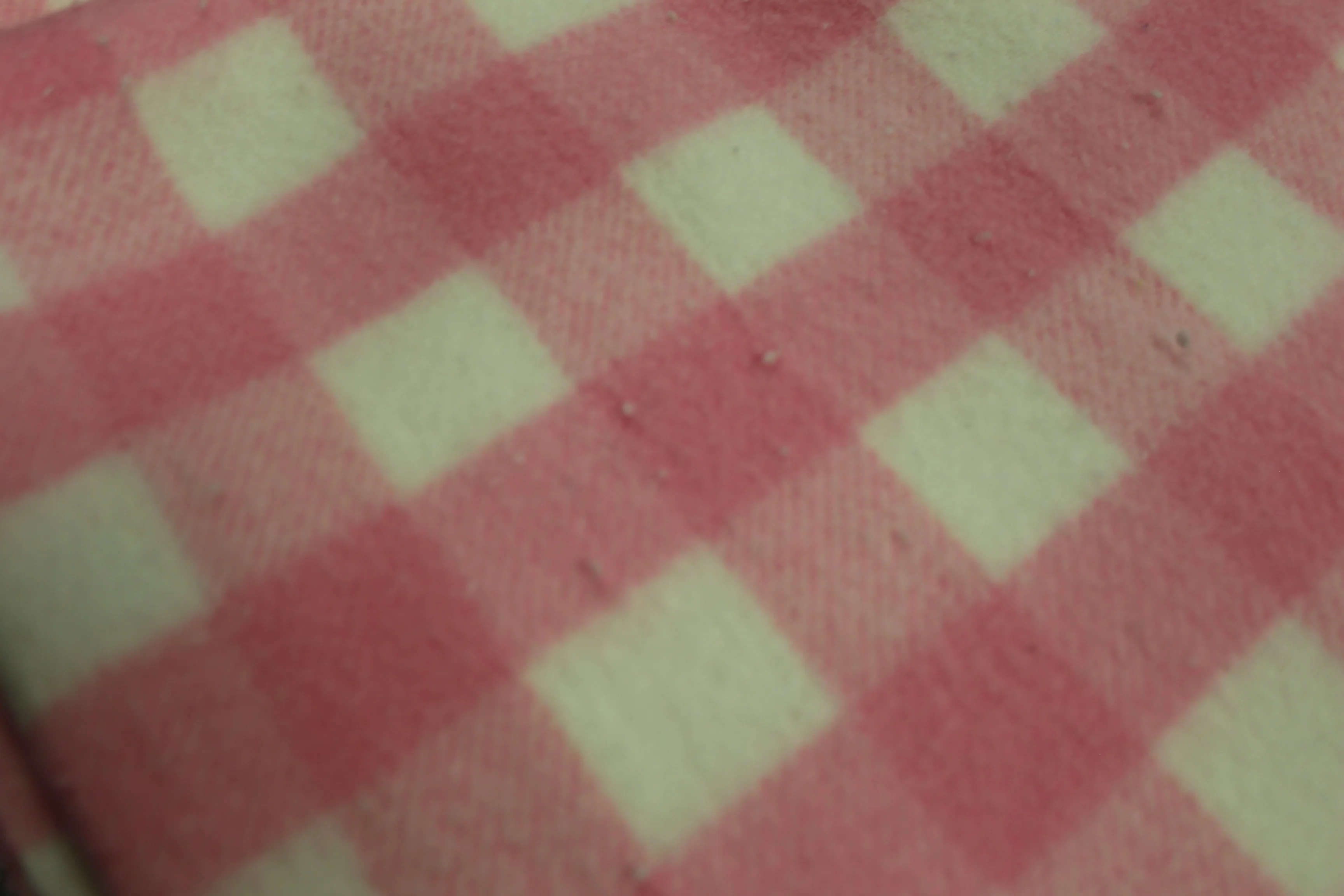 Vintage Stevens-Utica Pink Checked Blanket - 84" x 68" - Used - Image 2
