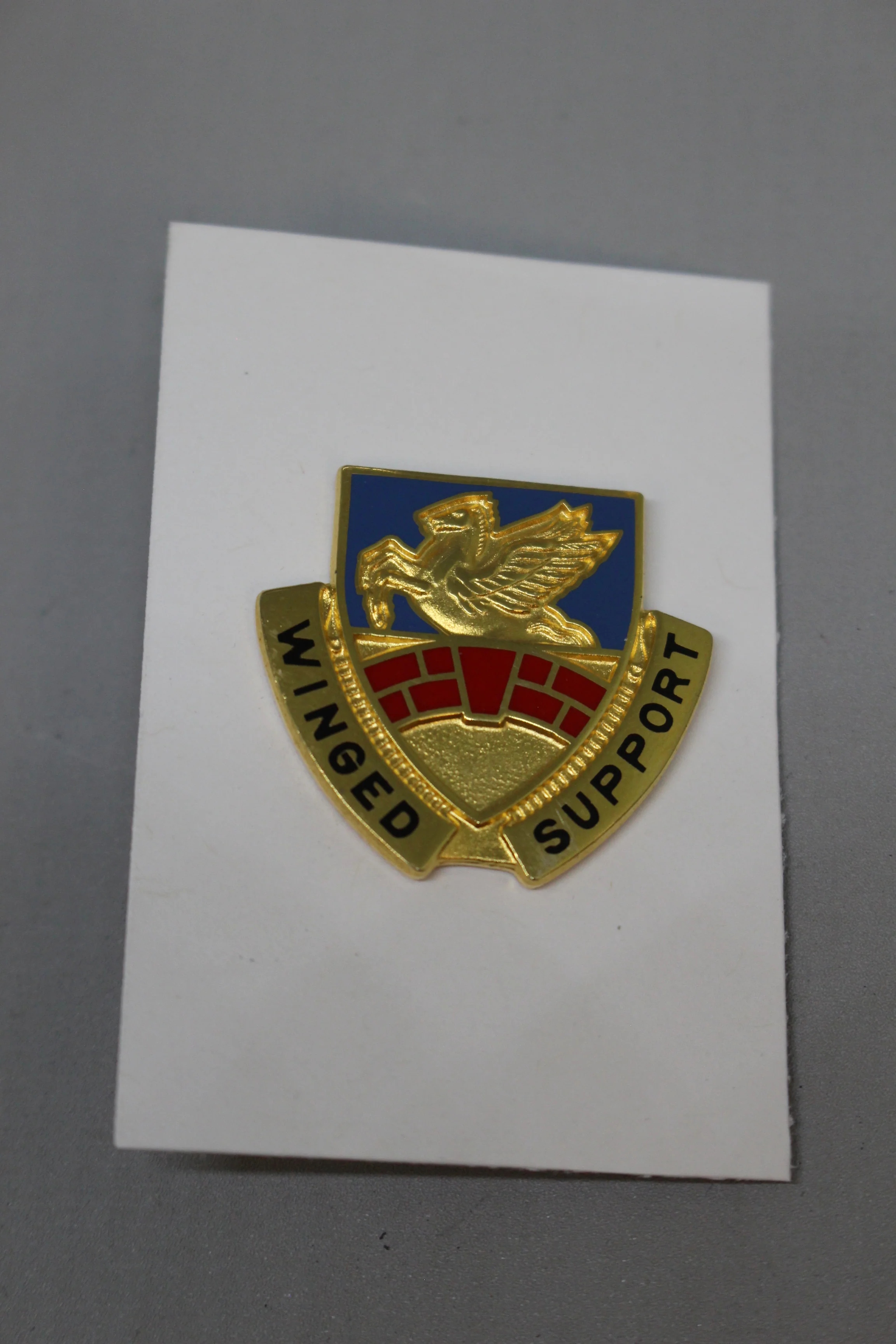 104th Aviation Regiment Unit Crest "Winged Support" Pin - Used - Image 2