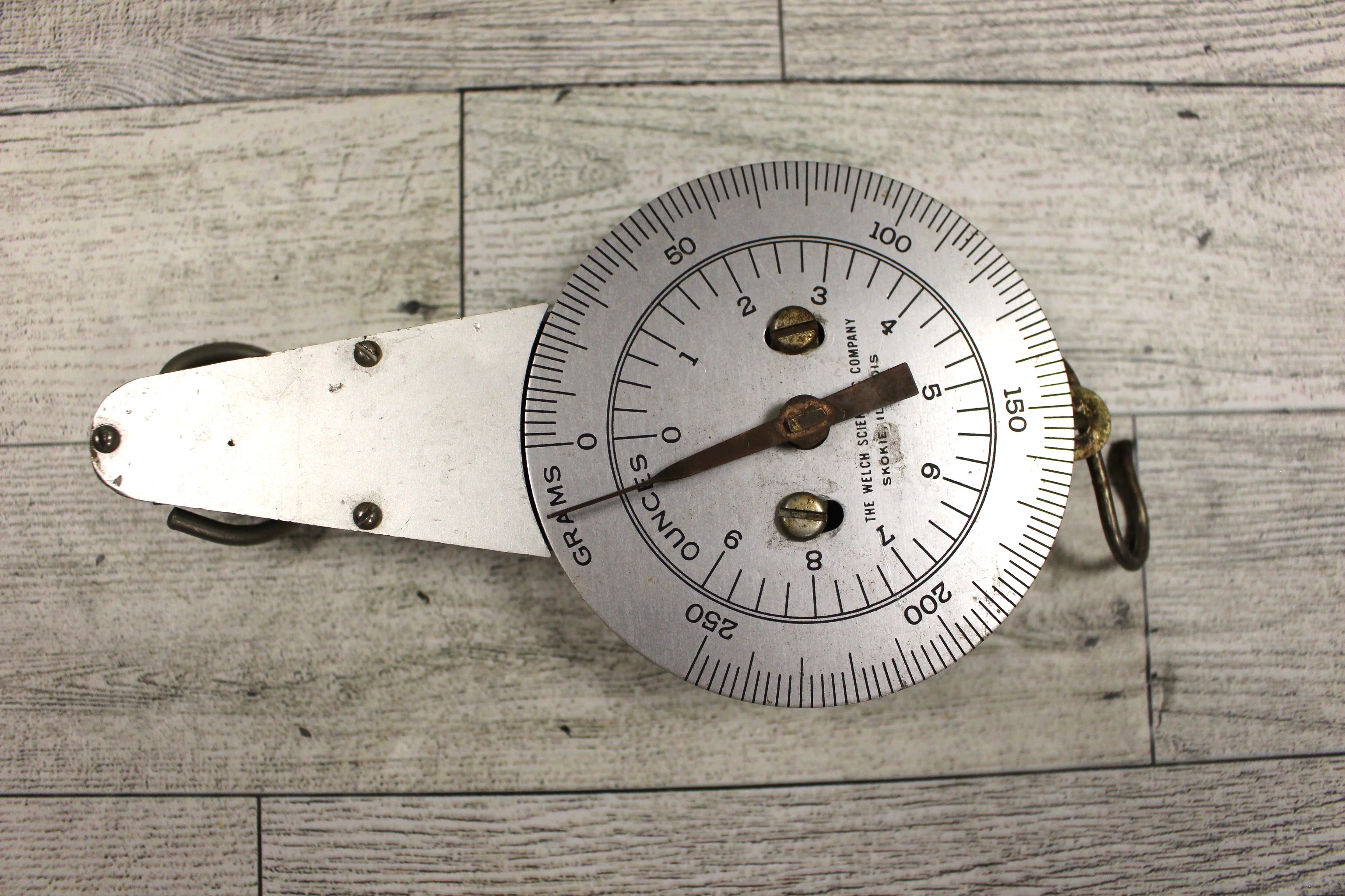 Vintage Welch Scientific Co. Chicago Ill Hanging Scale - 72 oz 2000 grams - Used
