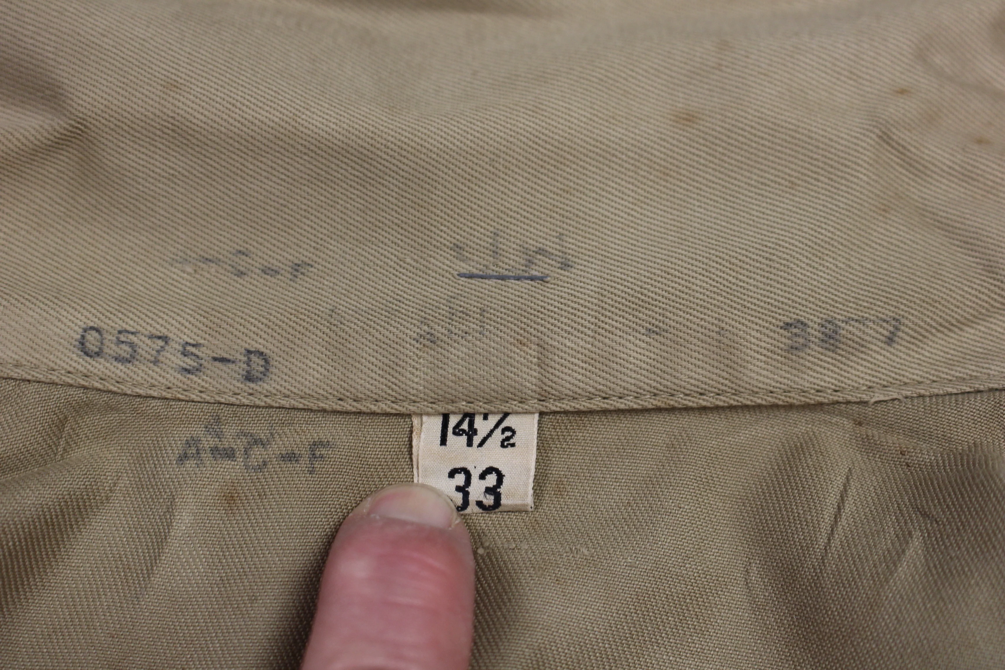 Vintage WWII 5th Army A5 Division Long Sleeve Button Up Shirt - 14.5 x 33 (#1) - Image 6