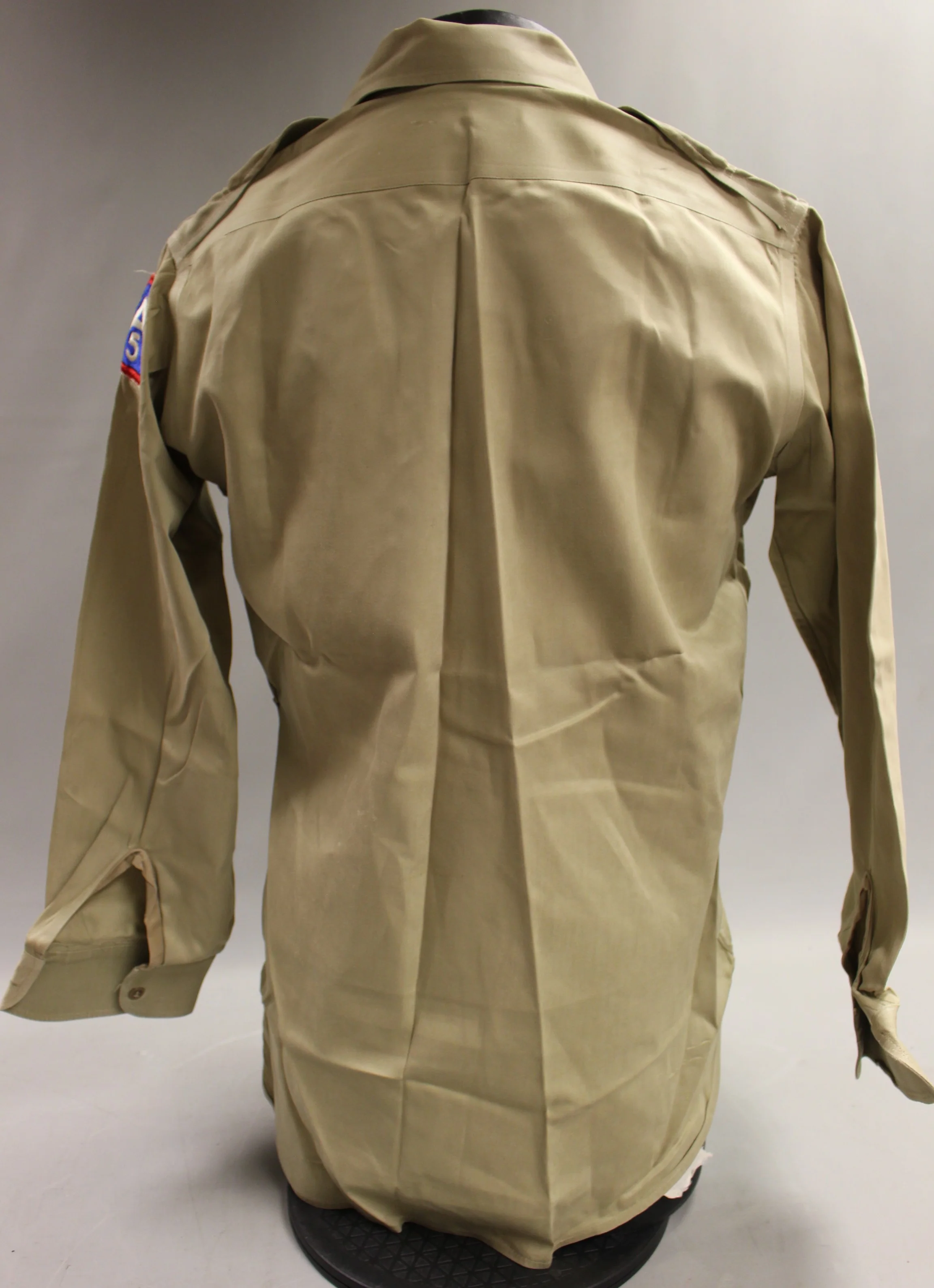 Vintage WWII 5th Army A5 Division Long Sleeve Button Up Shirt - 14.5 x 33 (#2) - Image 3