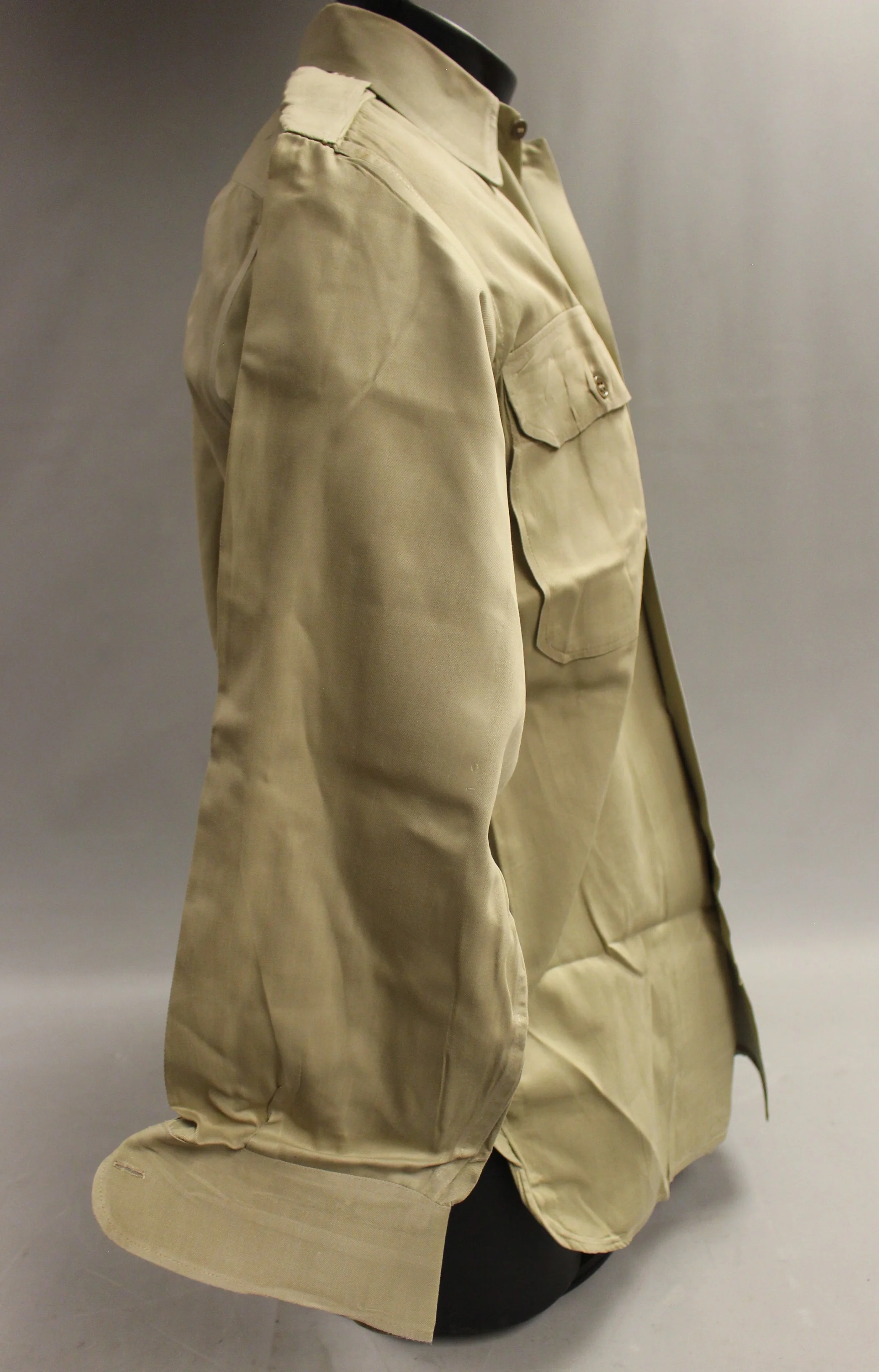 Vintage WWII 5th Army A5 Division Long Sleeve Button Up Shirt - 14.5 x 33 (#2) - Image 4