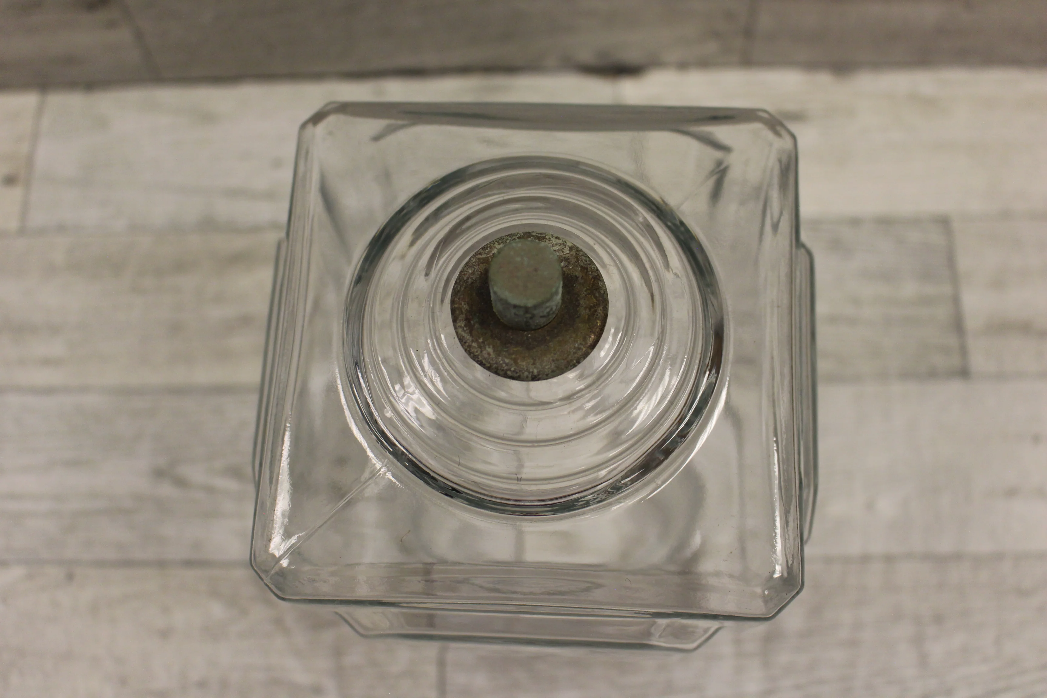 Vntg Clear Square Shaped Glass Porch Lamp Light Shade - 6" - Stagecoach - Used - Image 3