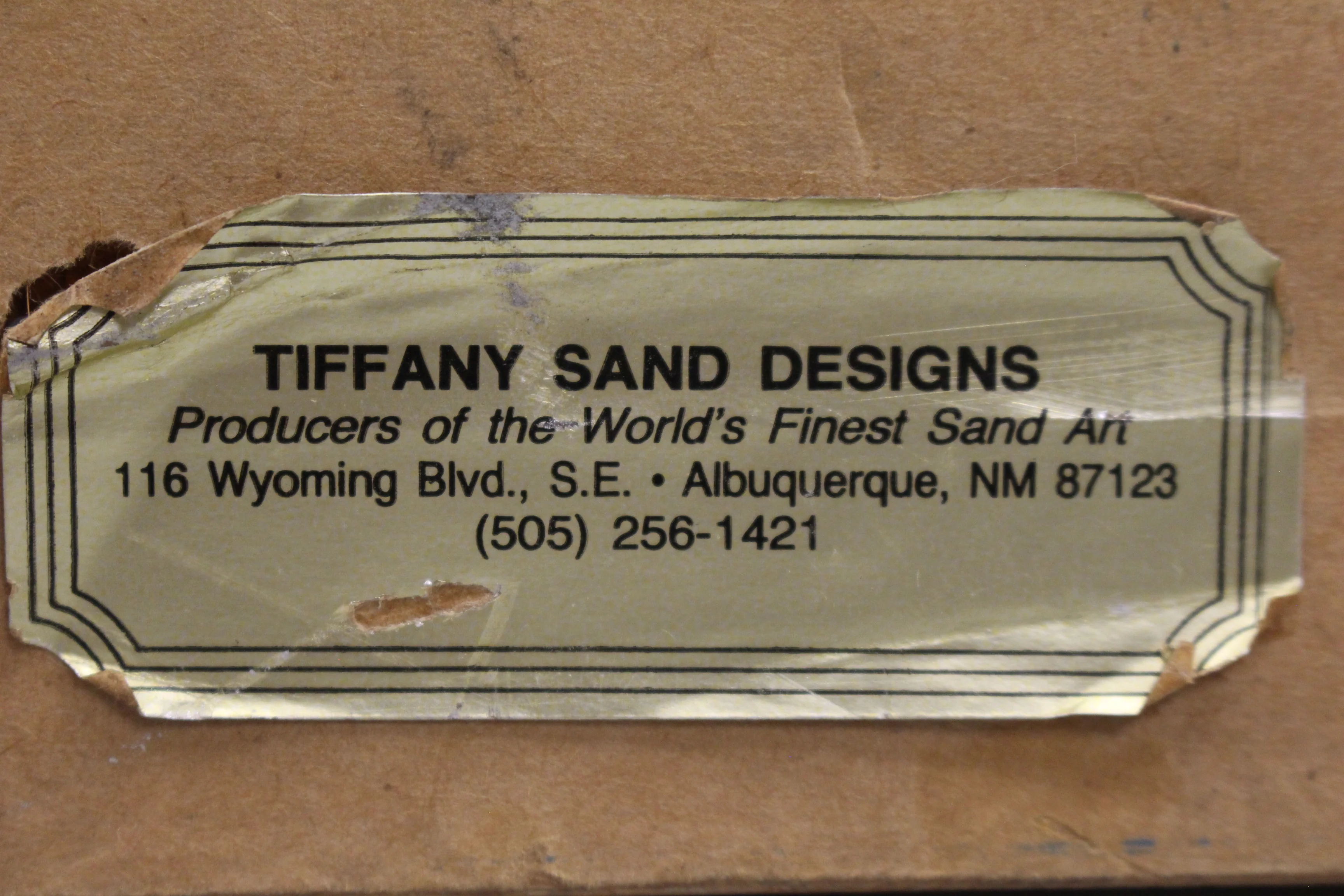 VTG Framed Sand Art Air Force Contract Management Division -Used - Image 3