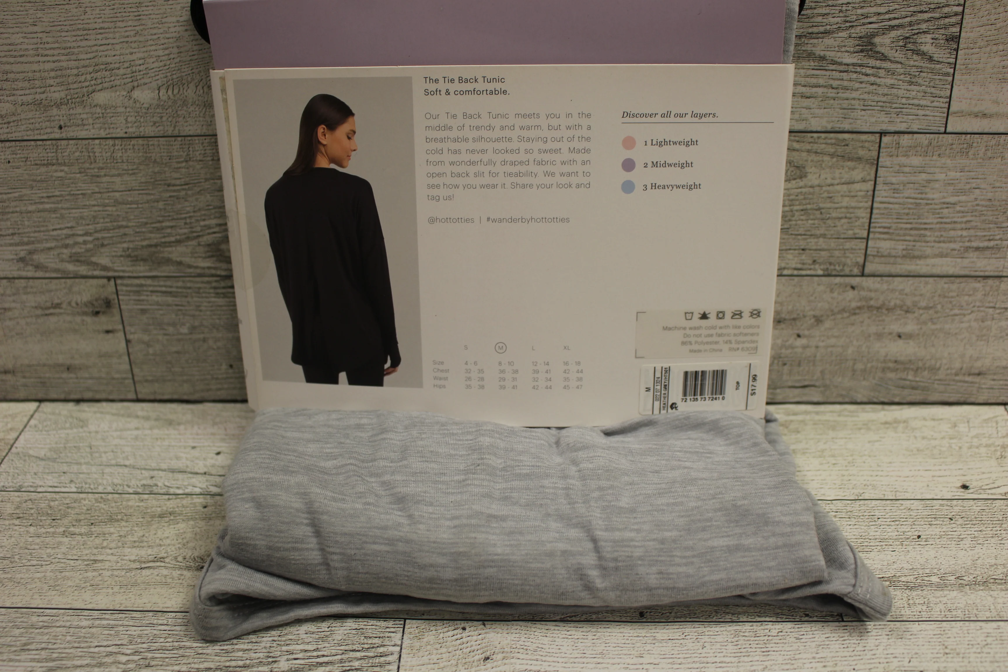 Wander Hotties Midweight Tie Back Tunic - Heather Grey - Medium - Used - Image 2