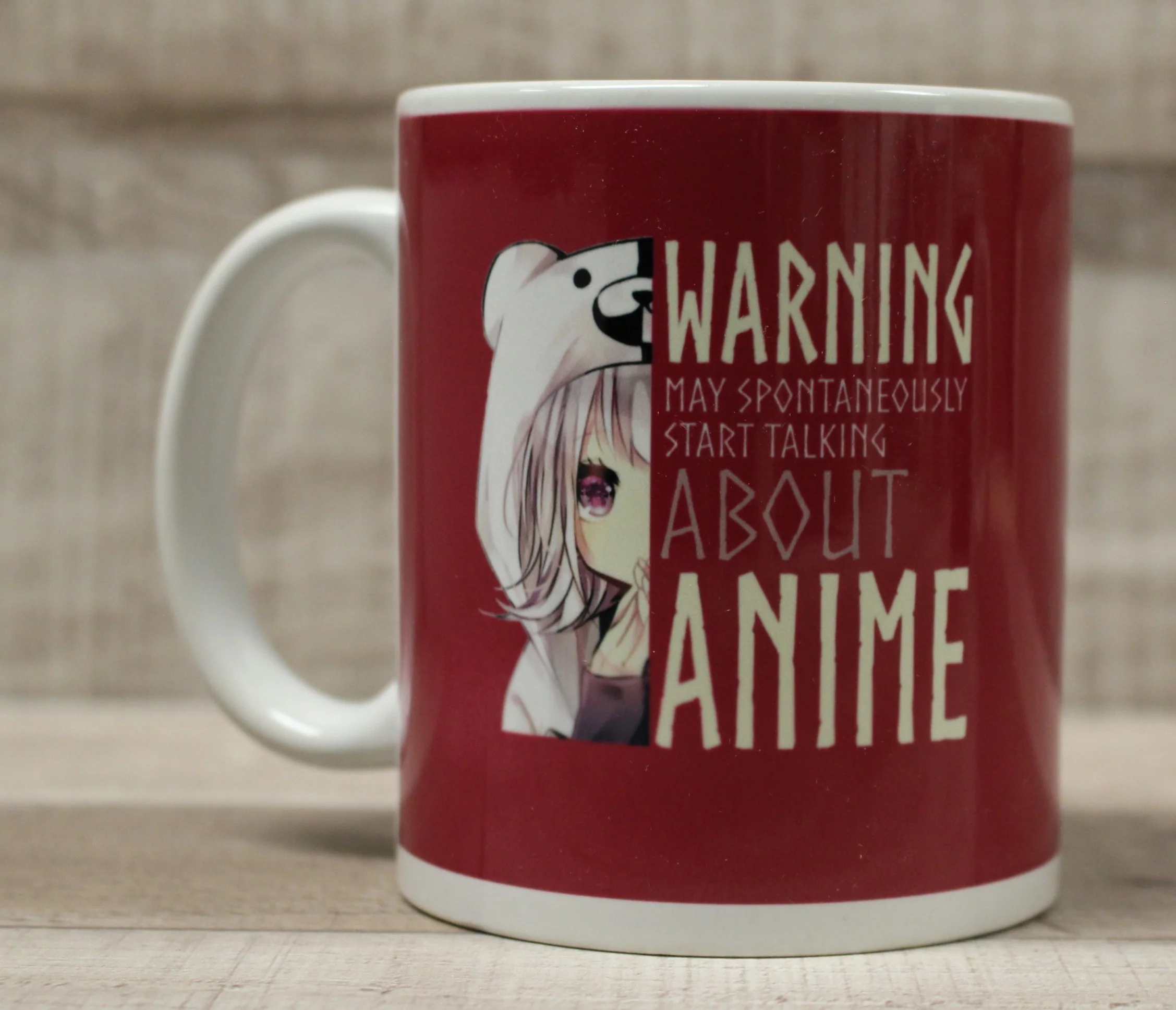 Warning May Spontaneously Start Talking About Anime Coffee Cup Mug - New - Image 4