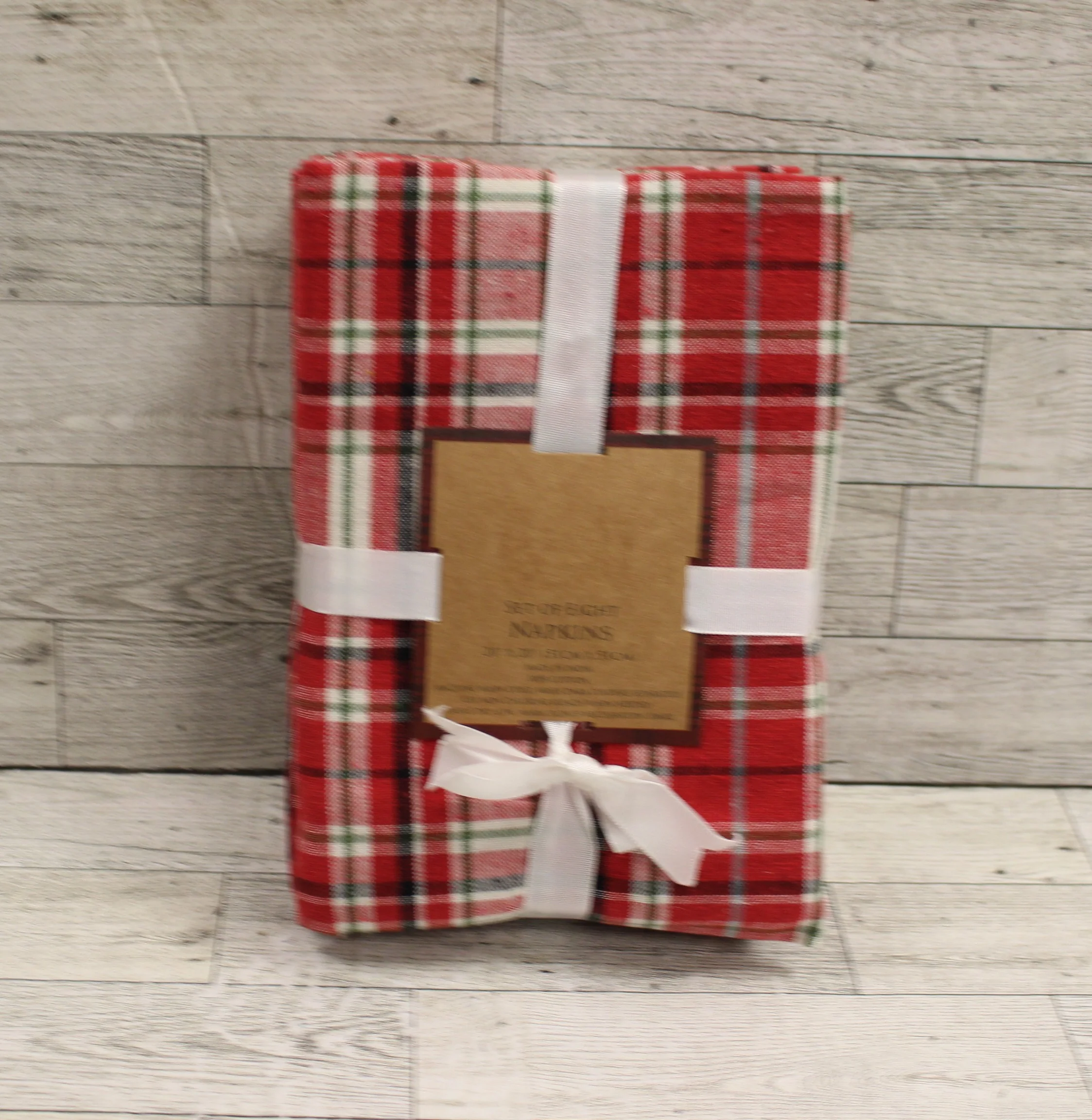 Well Dressed Home Set of 8 Plaid 20"x20" Cloth Napkins - New - Image 2