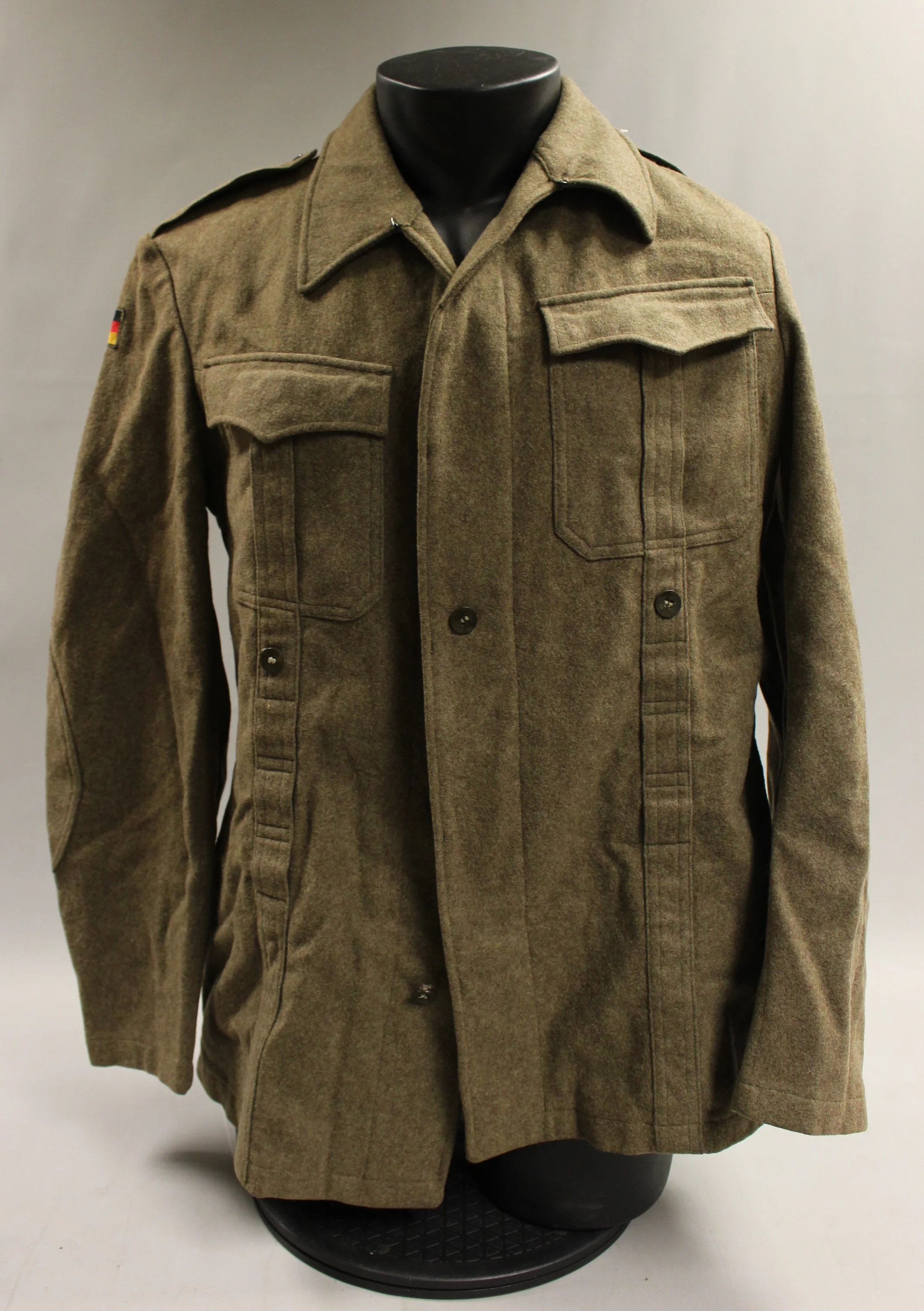 West Germany Army Wool Coat - Olive Drab - Chest: 36" - Used (2)