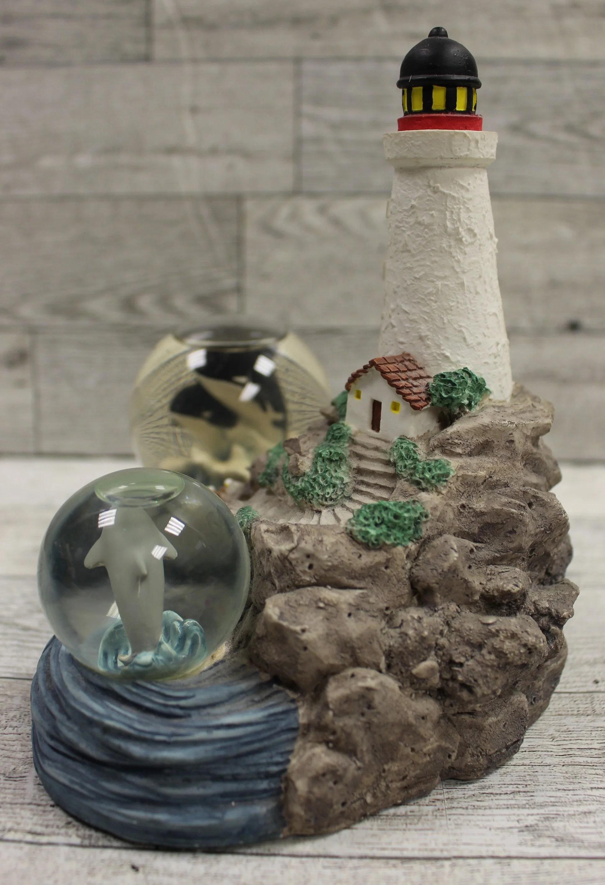 Westlake Musical Lighthouse Water Globe - Orcas & Dolphin - 2615 - Used - Image 4