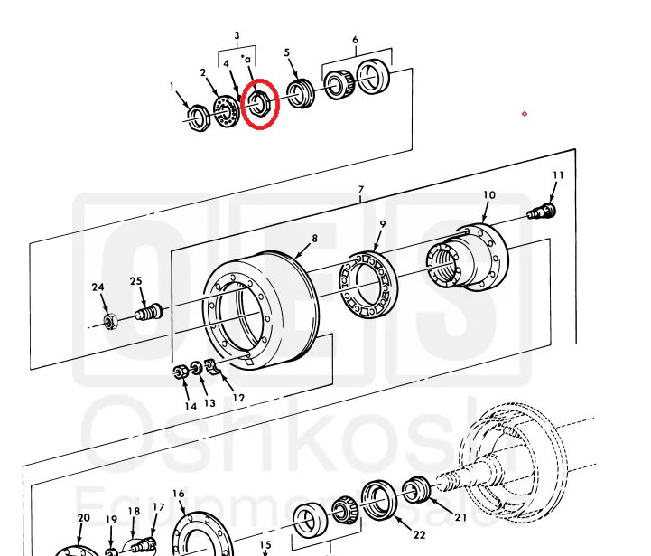 Wheel Bearing Retaining Lock Nut for 5 Ton , NSN 5310-00-374-0836, P/N 7979309-1 - Image 6
