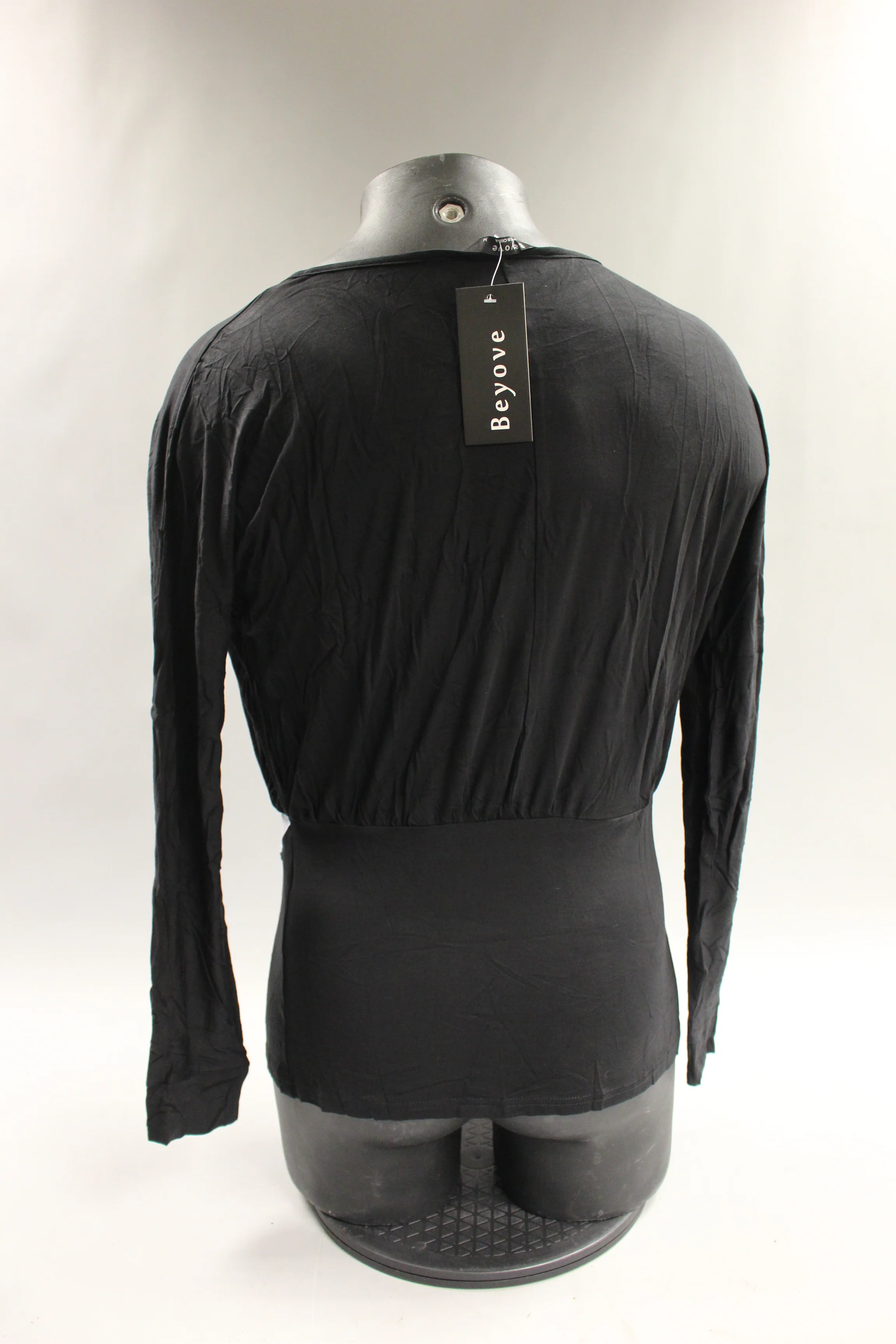 Women's Beyove Drape Tunic Size M -Black -New - Image 2