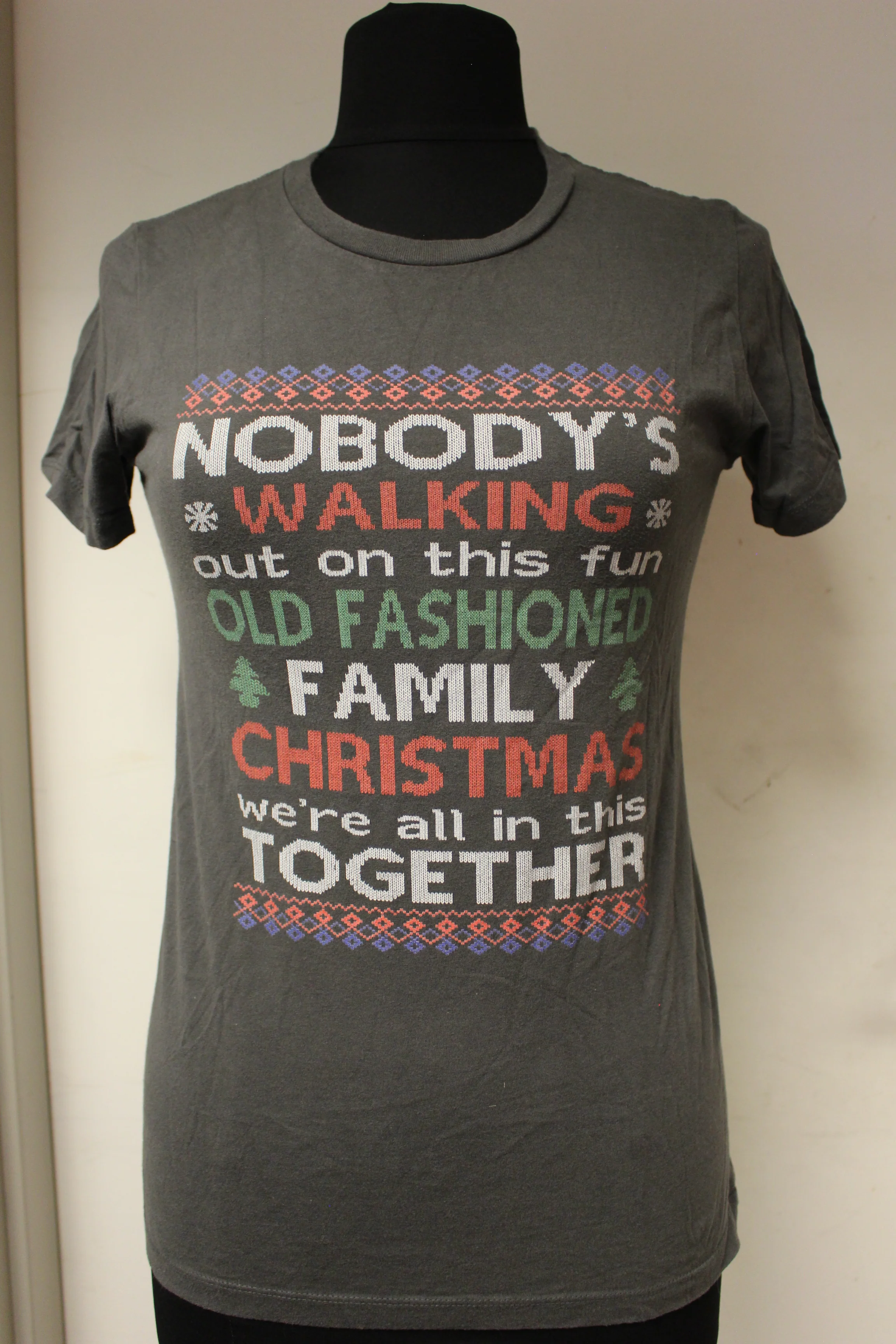 Women's Next Level Nobody's Walking Out This Christmas T-Shirt - Medium - Used