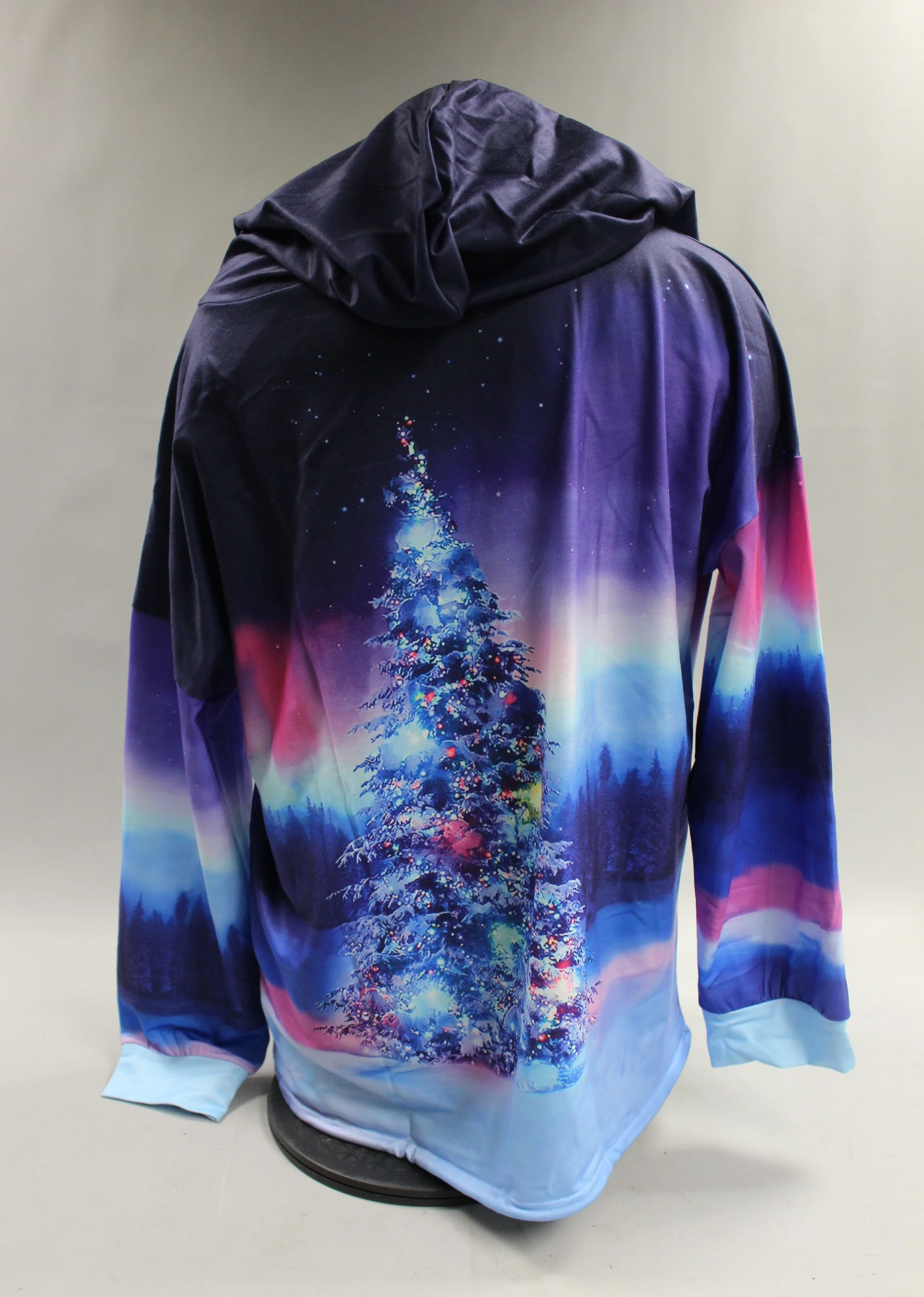 Women's Sheilay Christmas Tree Hoodie - Size: 3XL - Dark Blue - New - Image 2