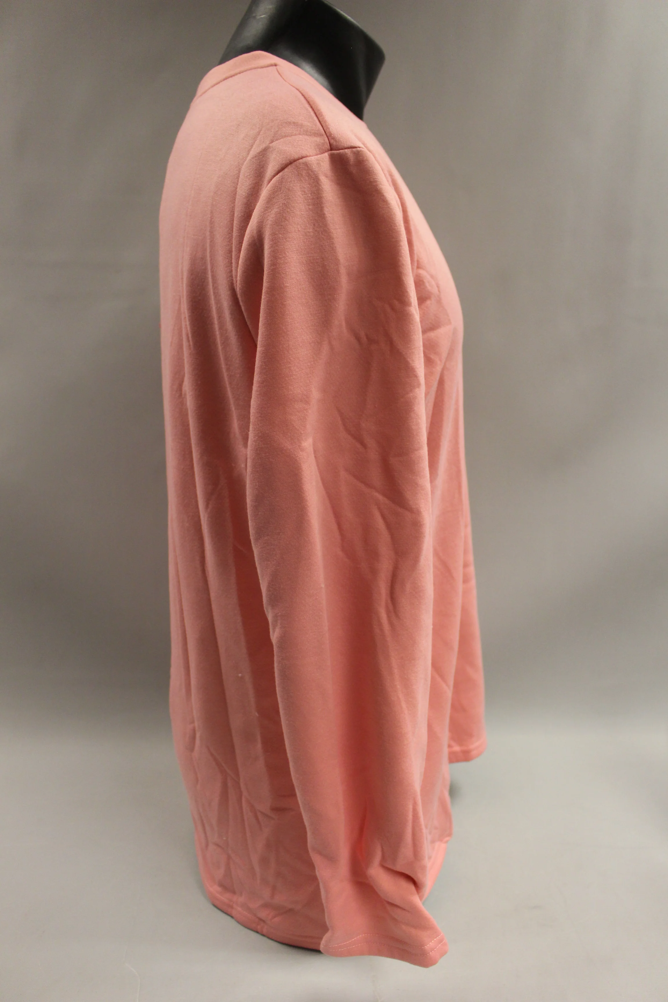 Women's Soft Pullover Long Sleeve Sweatshirt - Size: XXL - Coral - New - Image 2
