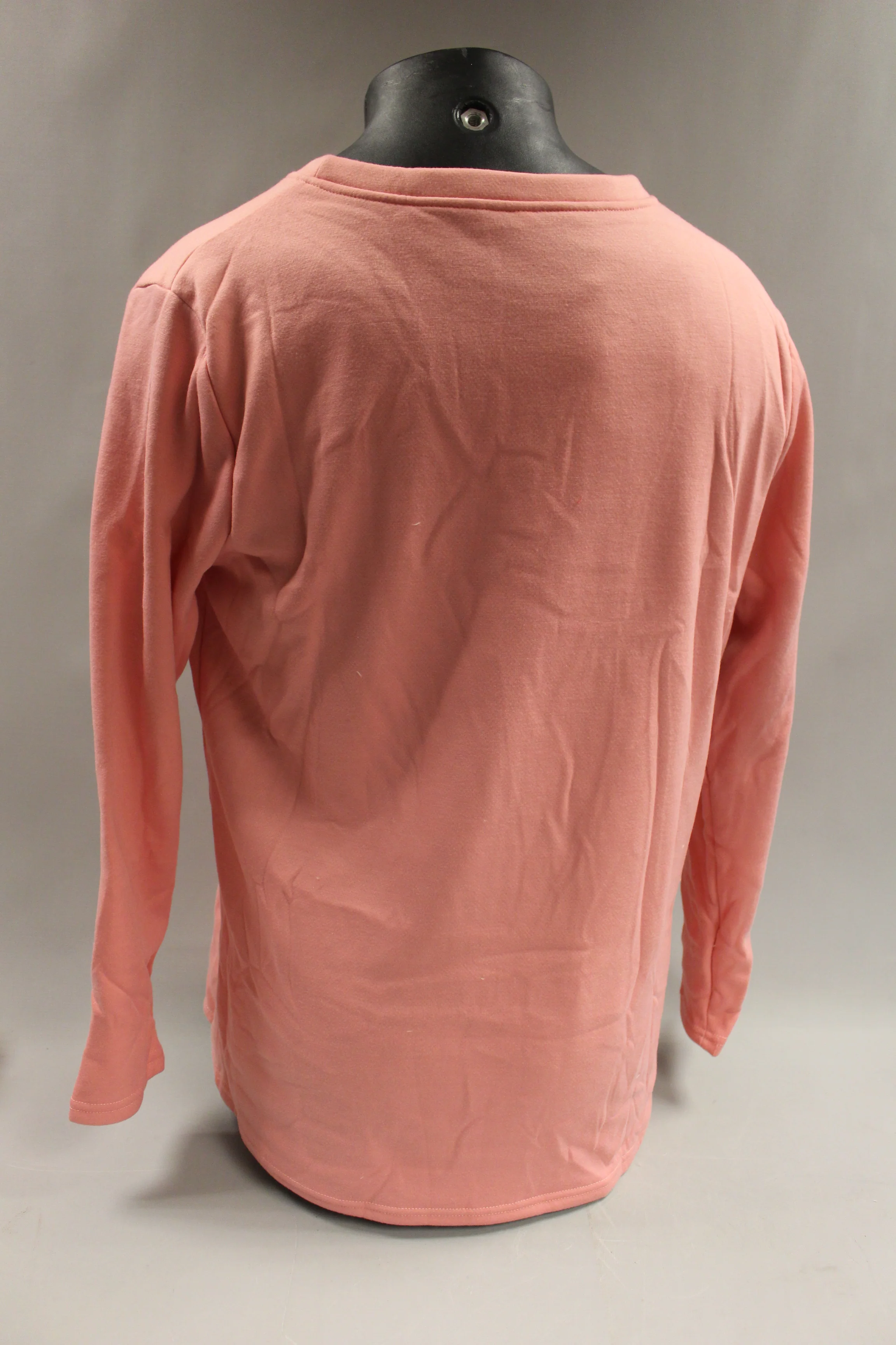 Women's Soft Pullover Long Sleeve Sweatshirt - Size: XXL - Coral - New - Image 4