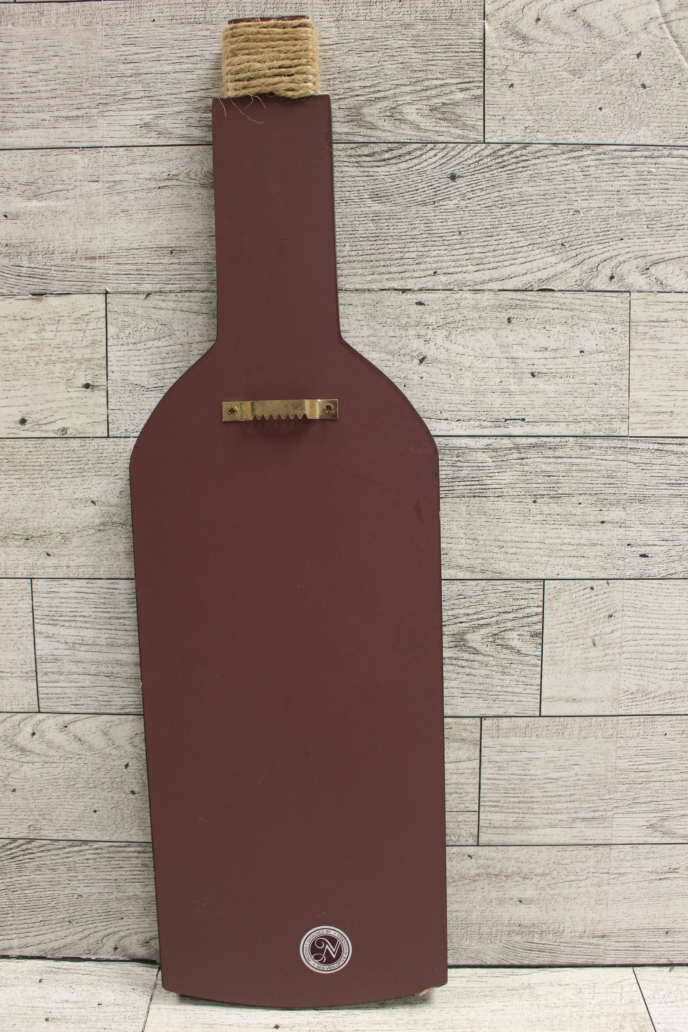 Wooden Wine Bottle Wall Art Decor - 5 o'clock Somewhere - 15" tall - Used - Image 2