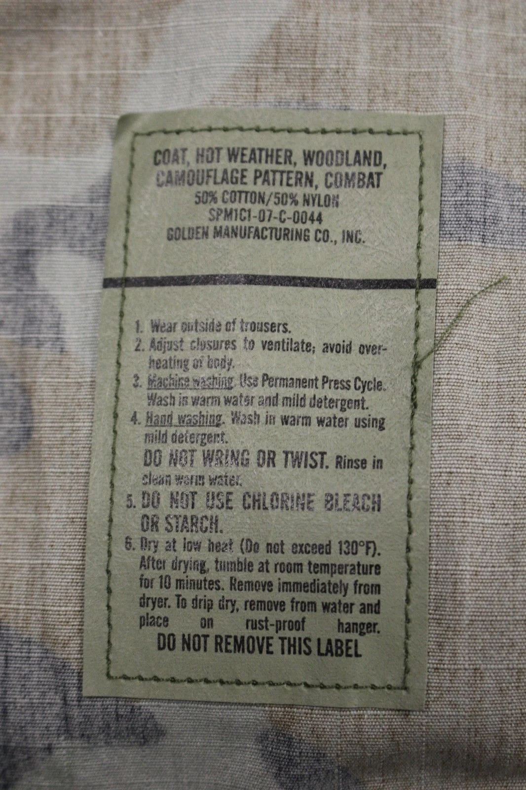 US Army BDU Woodland Ripstop Combat Coat - Medium Long - 8415-01-390-8549 - New - Image 6