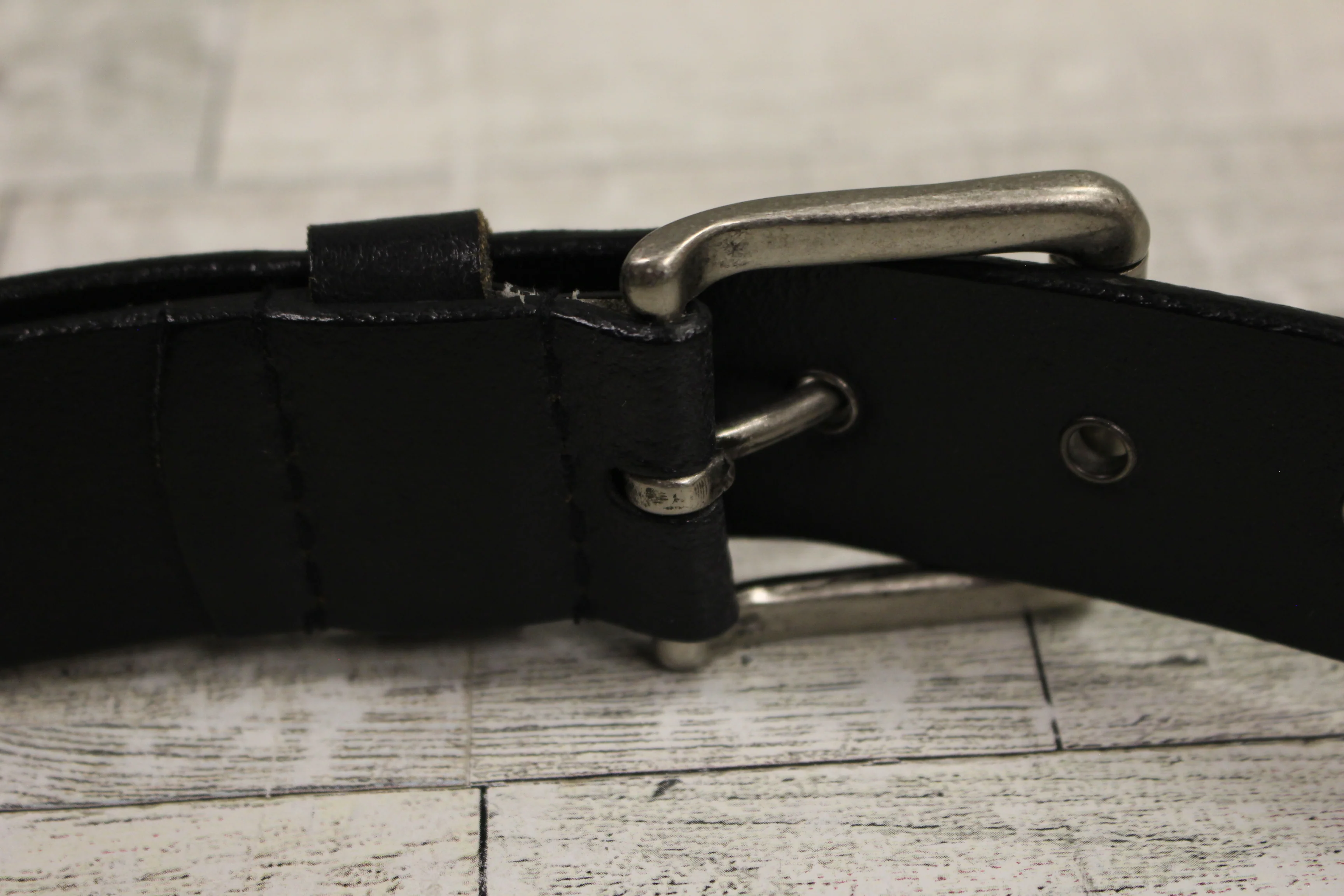Wrangler Worn Black Leather Belt - Size: 36 - NWOT - Image 2