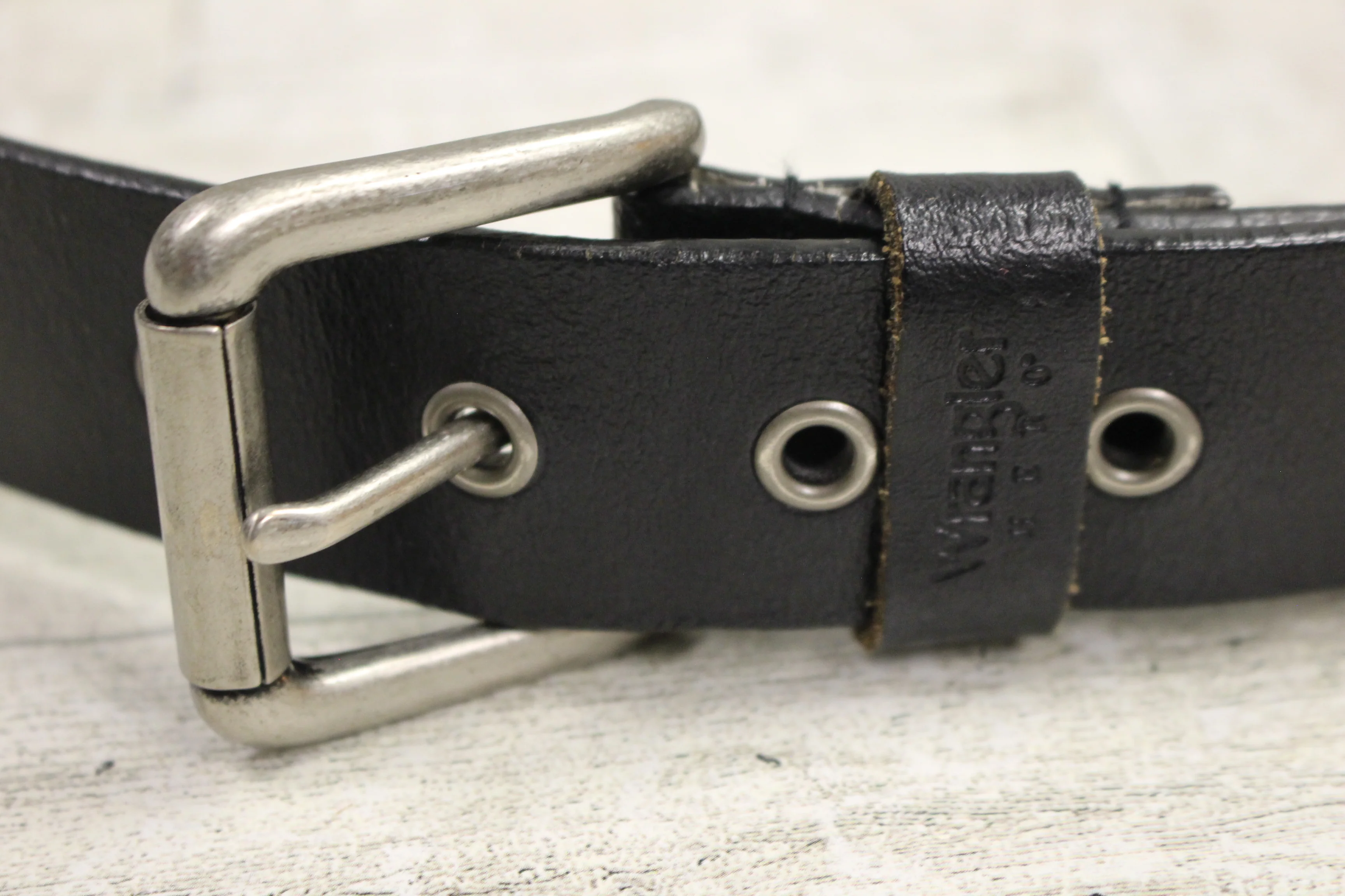 Wrangler Worn Black Leather Belt - Size: 36 - NWOT - Image 6