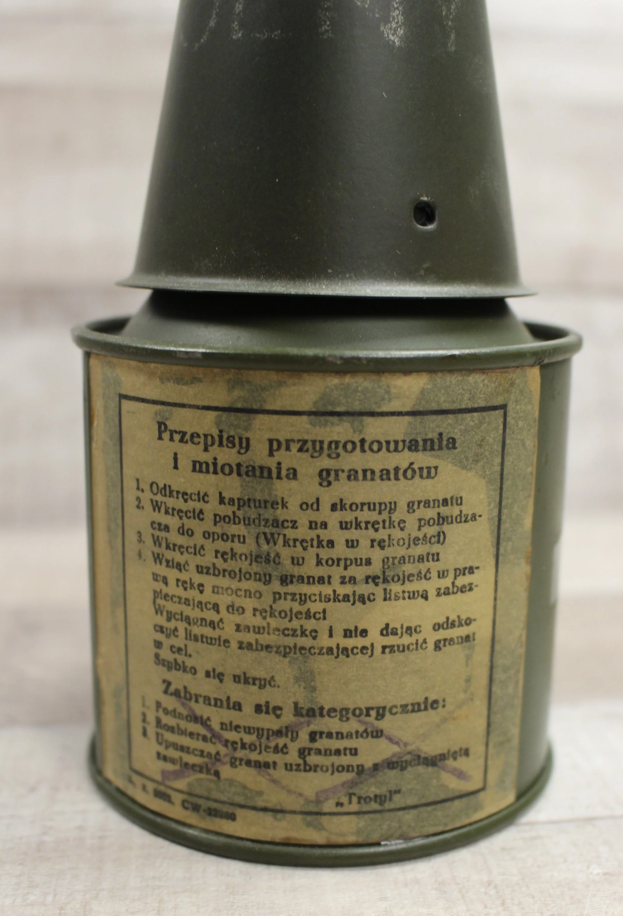 WWII Soviet Russian RPG-43 Inert HEAT Grenade High Explosive Anti-Tank Replica - Image 3