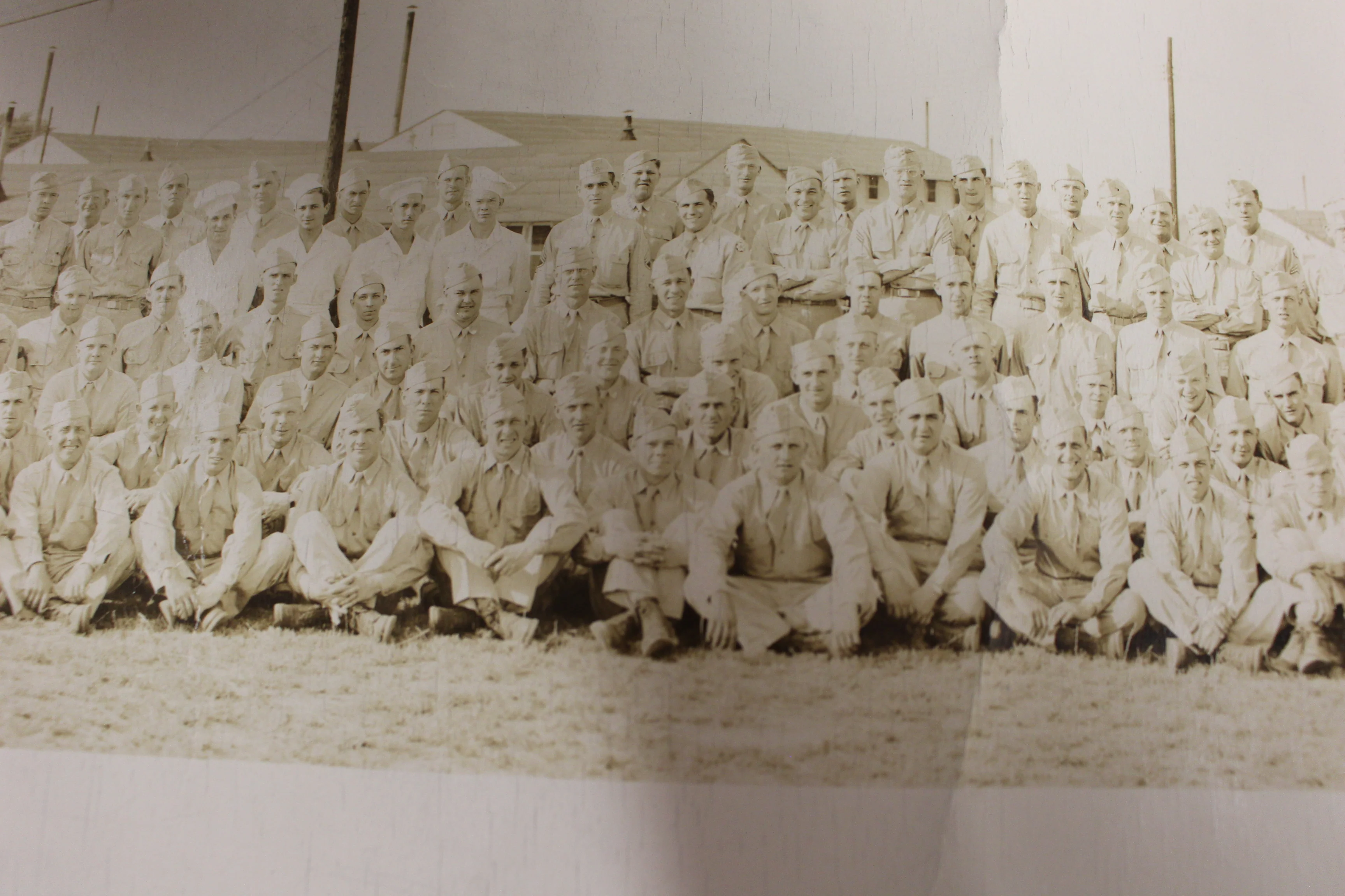 WWII US Army Panoramic Group Photograph Picture - 35" x 10" - Image 4
