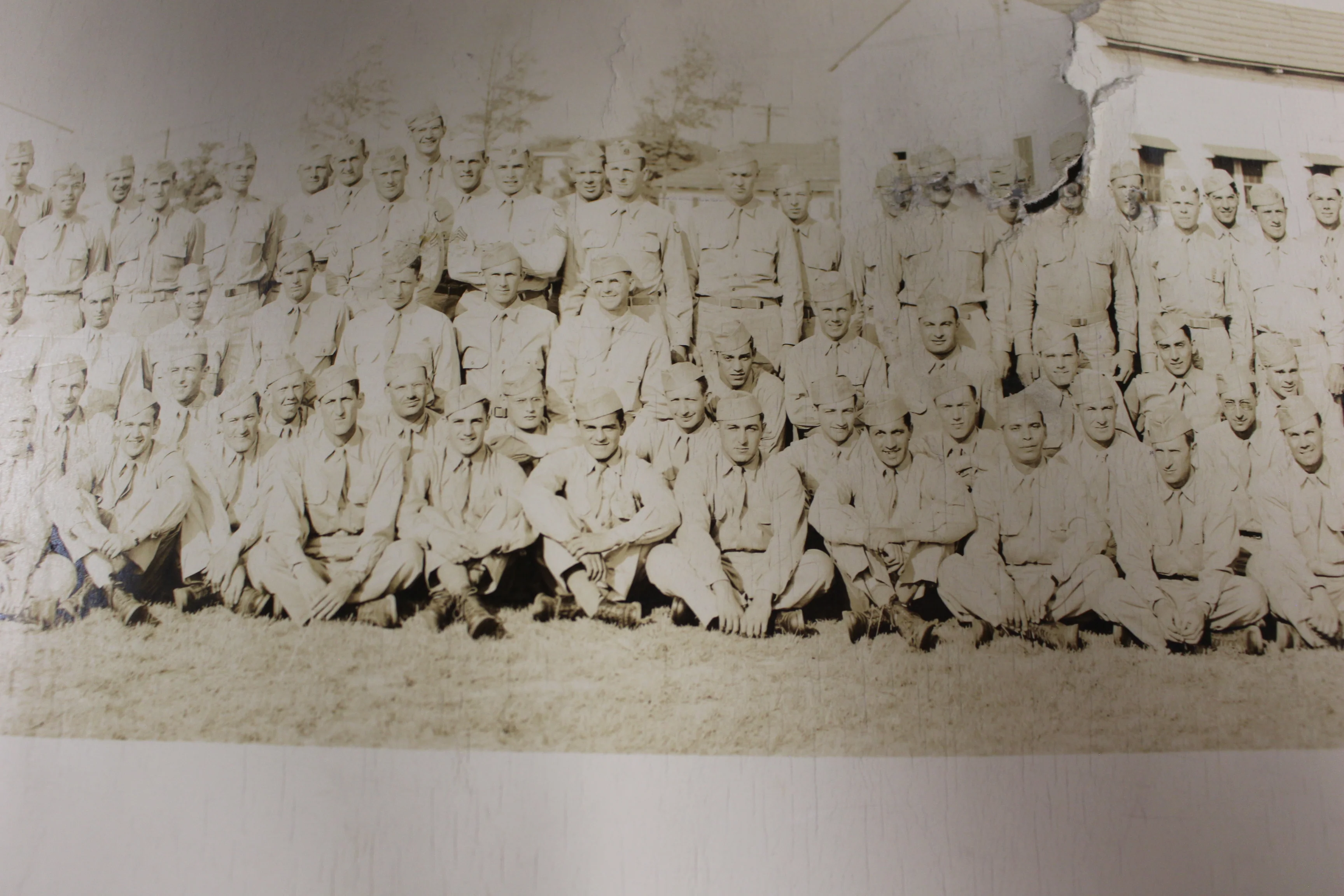 WWII US Army Panoramic Group Photograph Picture - 35" x 10" - Image 5
