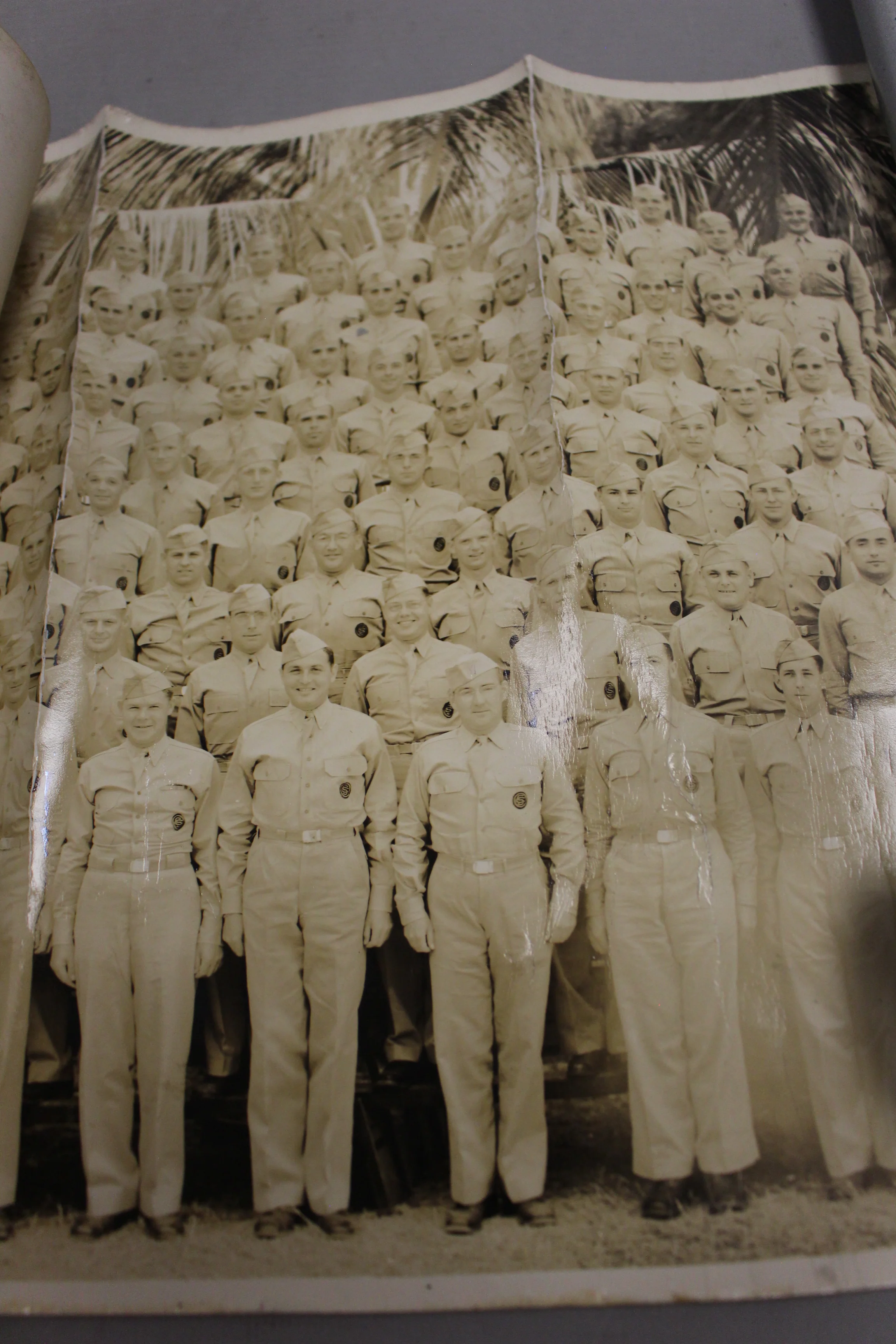 WWII US Army Panoramic Group Photograph Picture - Image 5