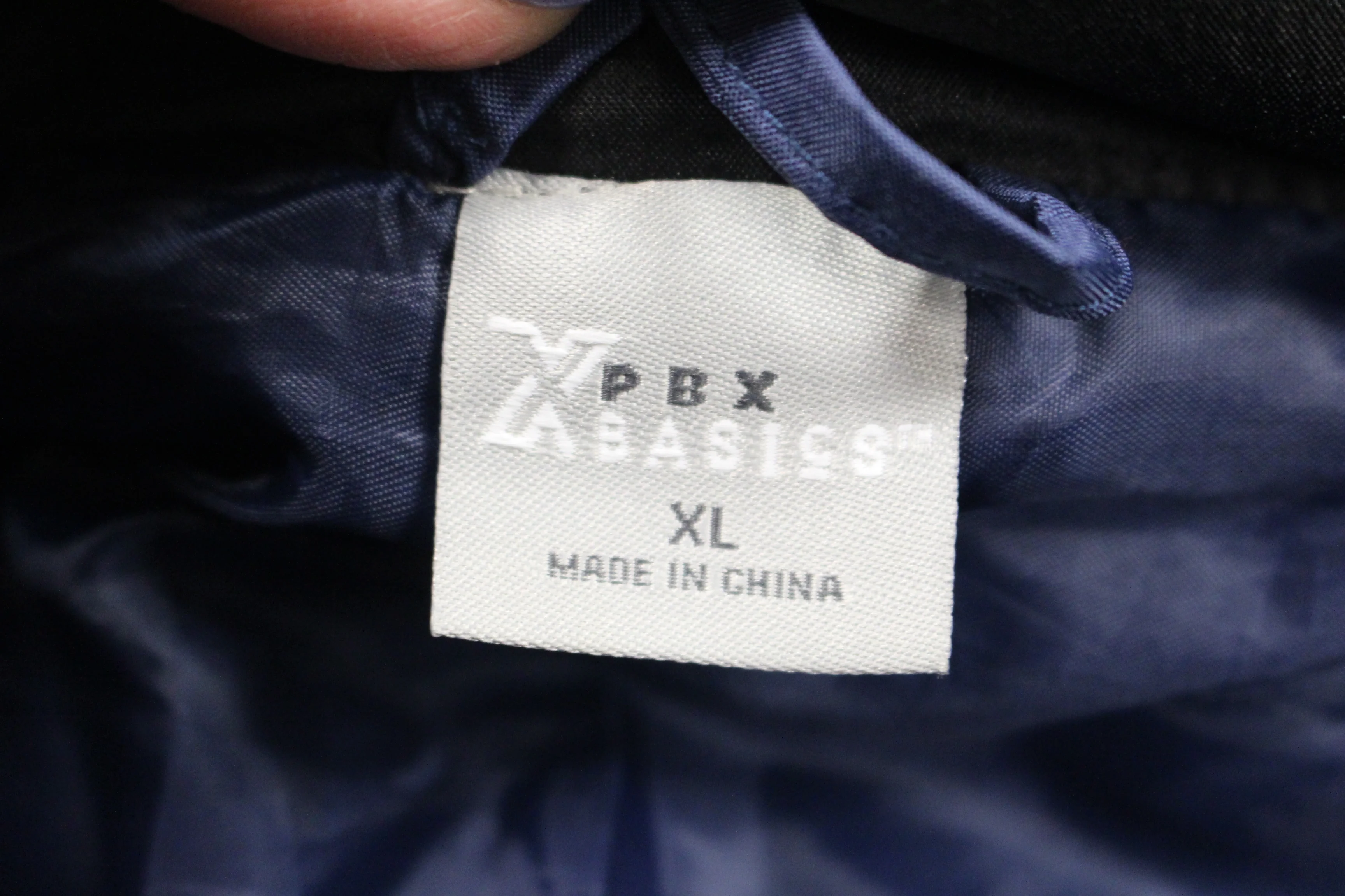 XPBX Basics Puffer Jacket, Blue, Size: XL - Image 4