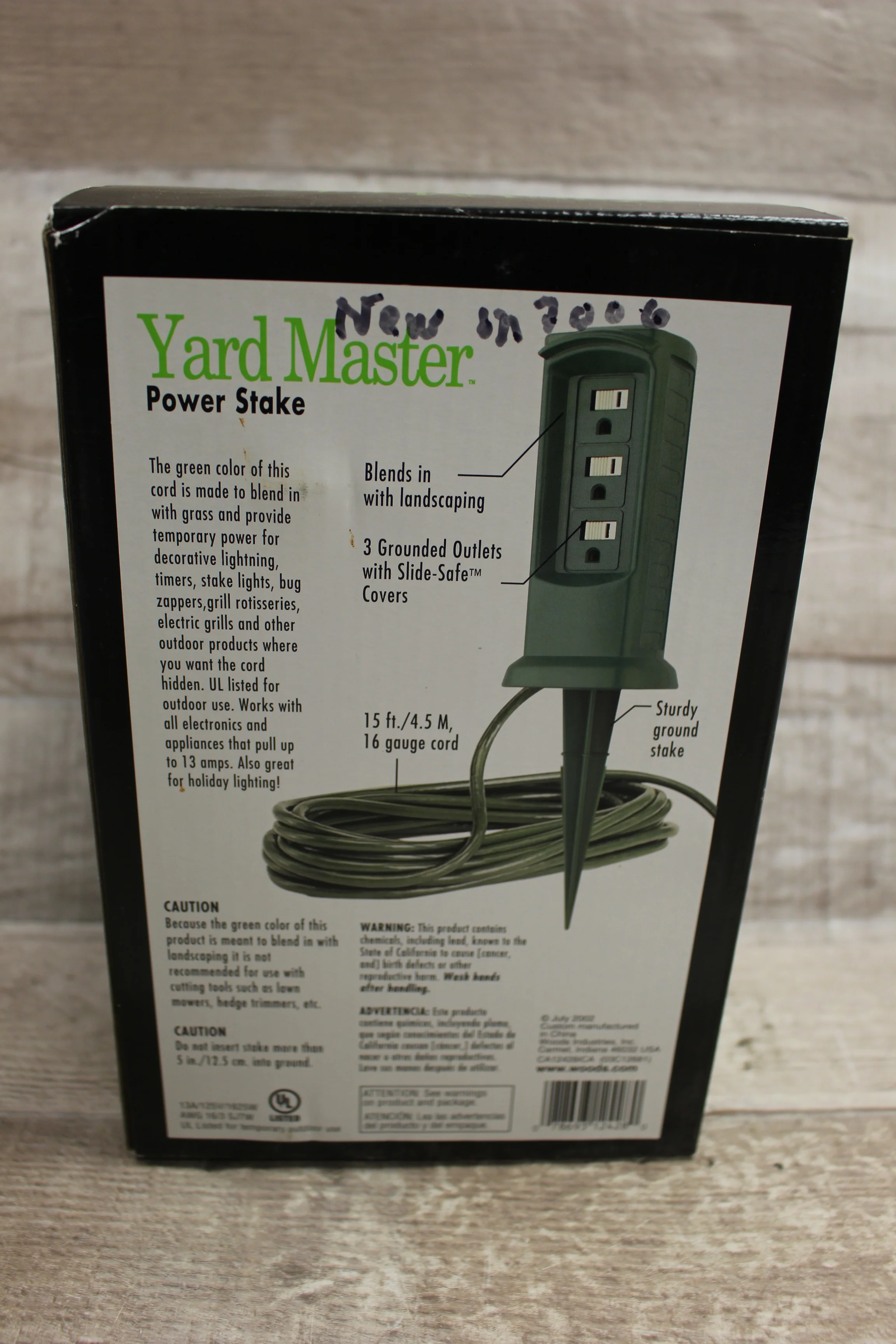 Yard Master Power Stake With 15 Foot Cord -New - Image 2